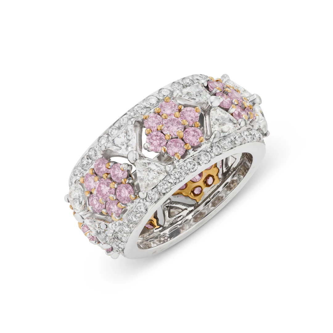 Graff Colored Diamond and Diamond Eternity Band Ring