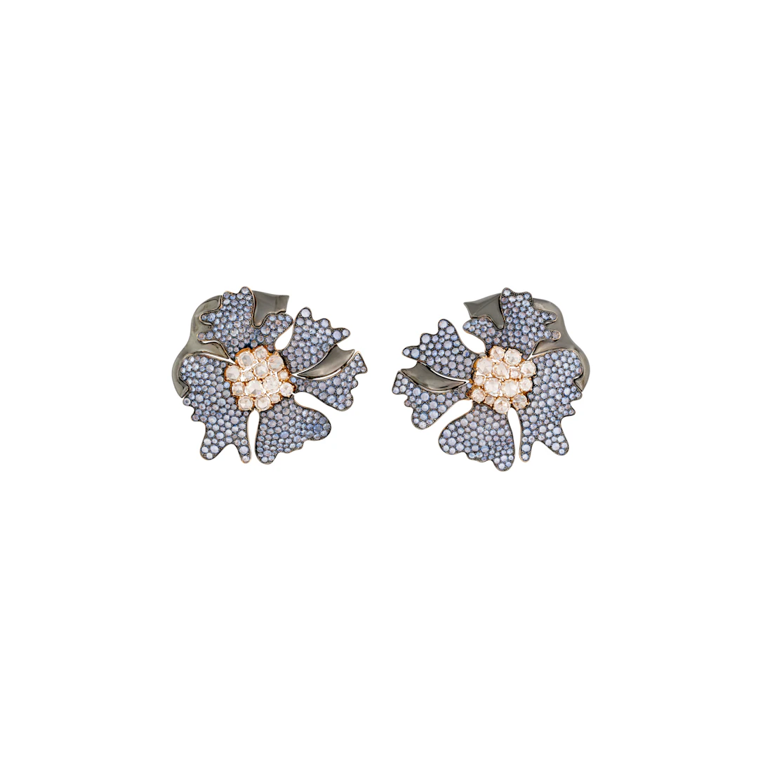 Pair of Sapphire and Diamond Earrings