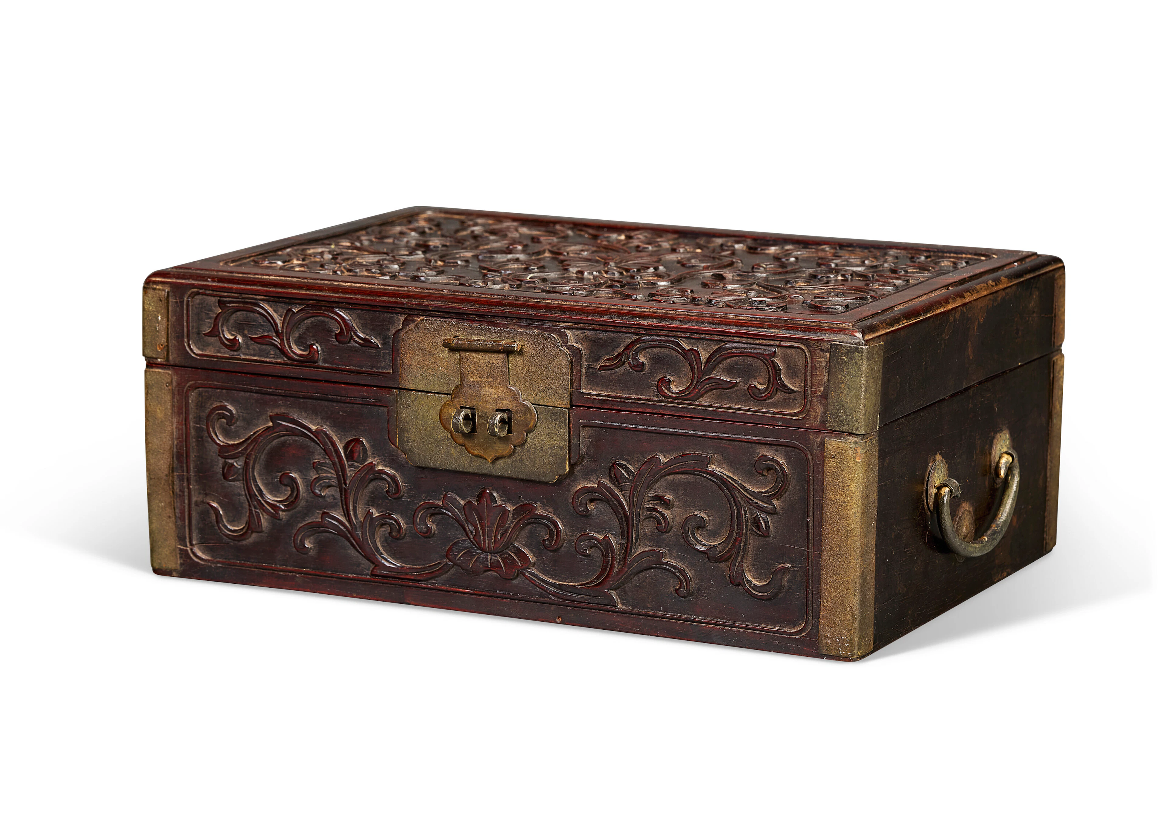 A Finely Carved Huanghuali Box