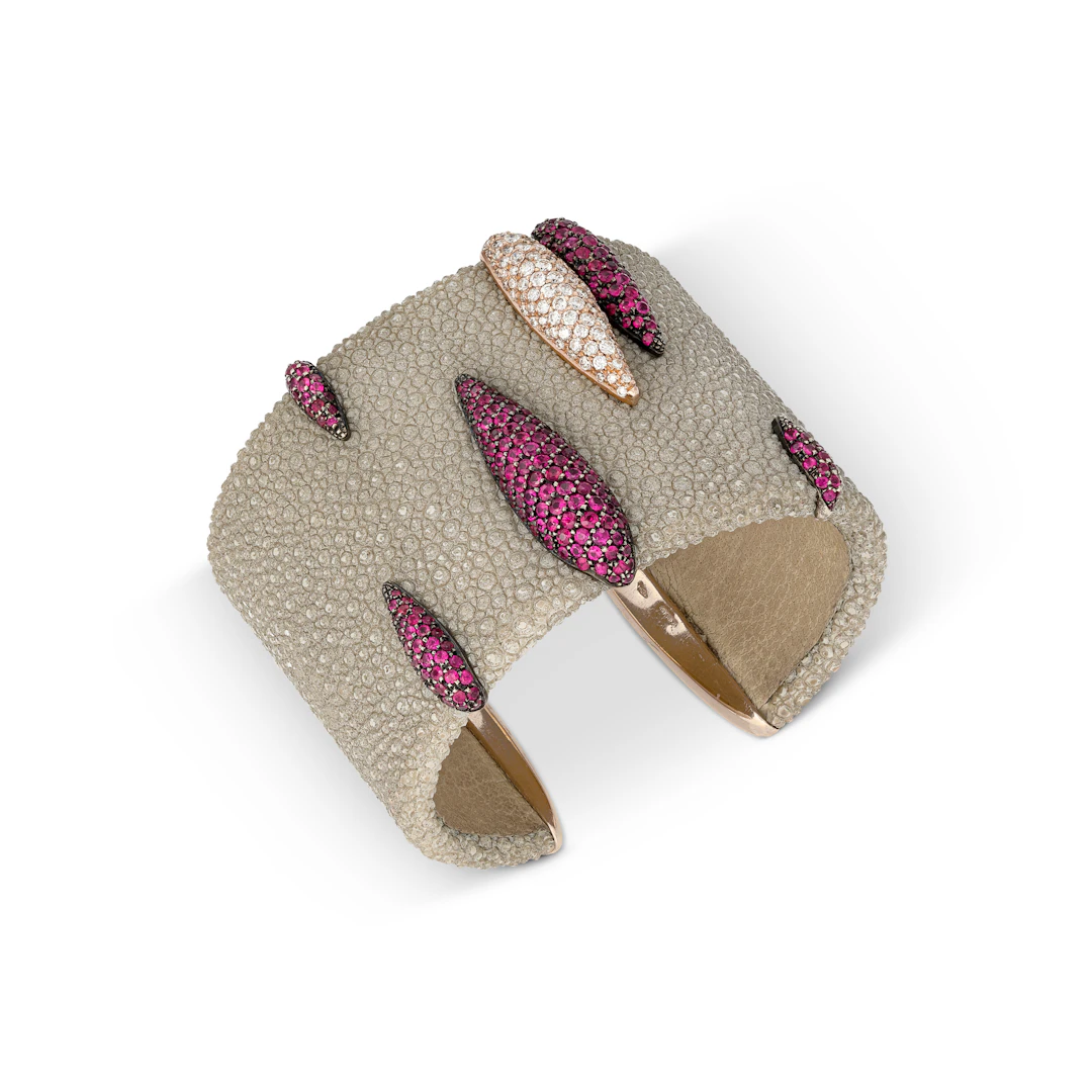 De Grisogono Galuchat, Ruby and Diamond Cuff