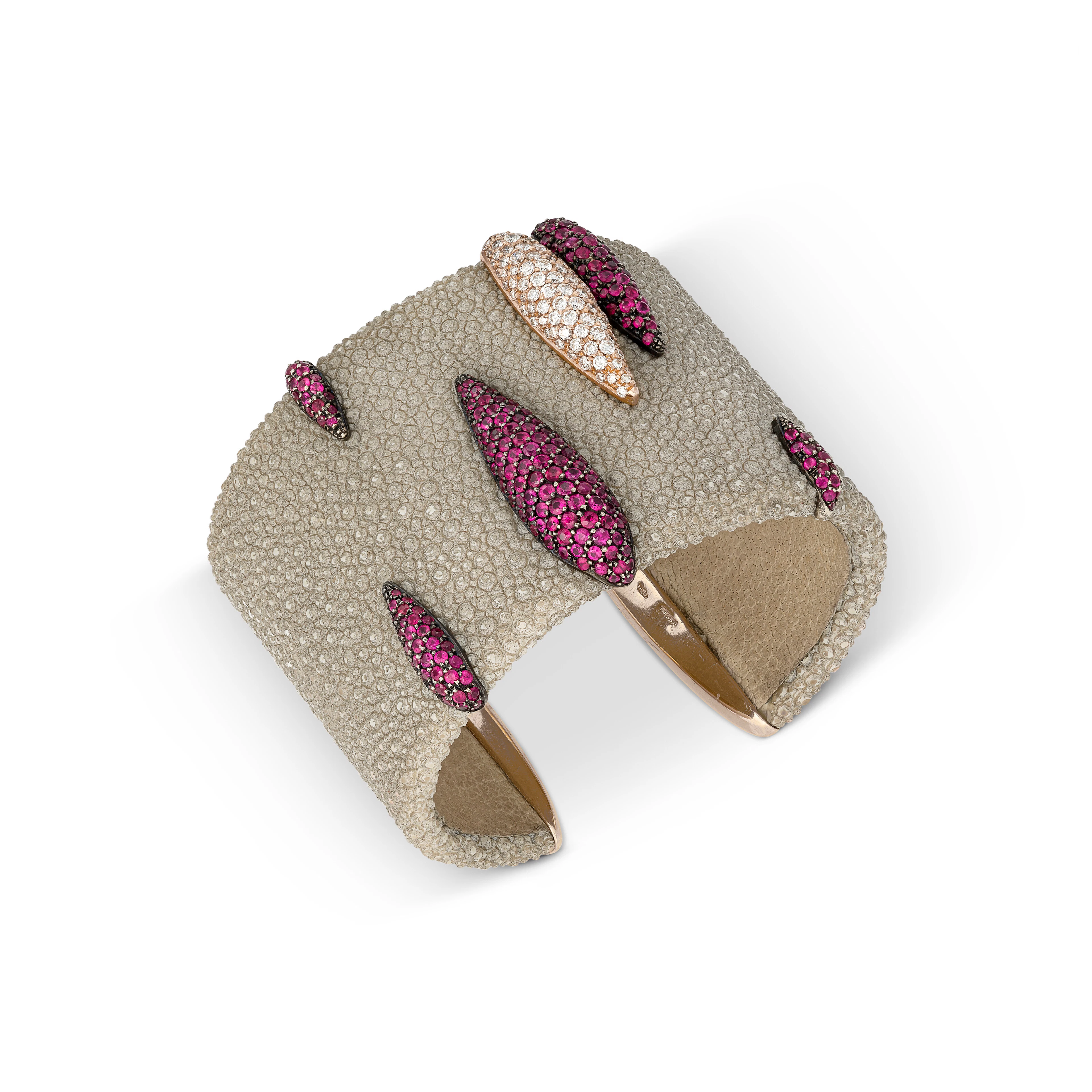 De Grisogono Galuchat, Ruby and Diamond Cuff