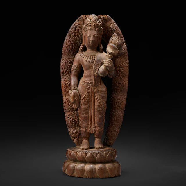A Sandalwood Figure of Avalokiteshvara