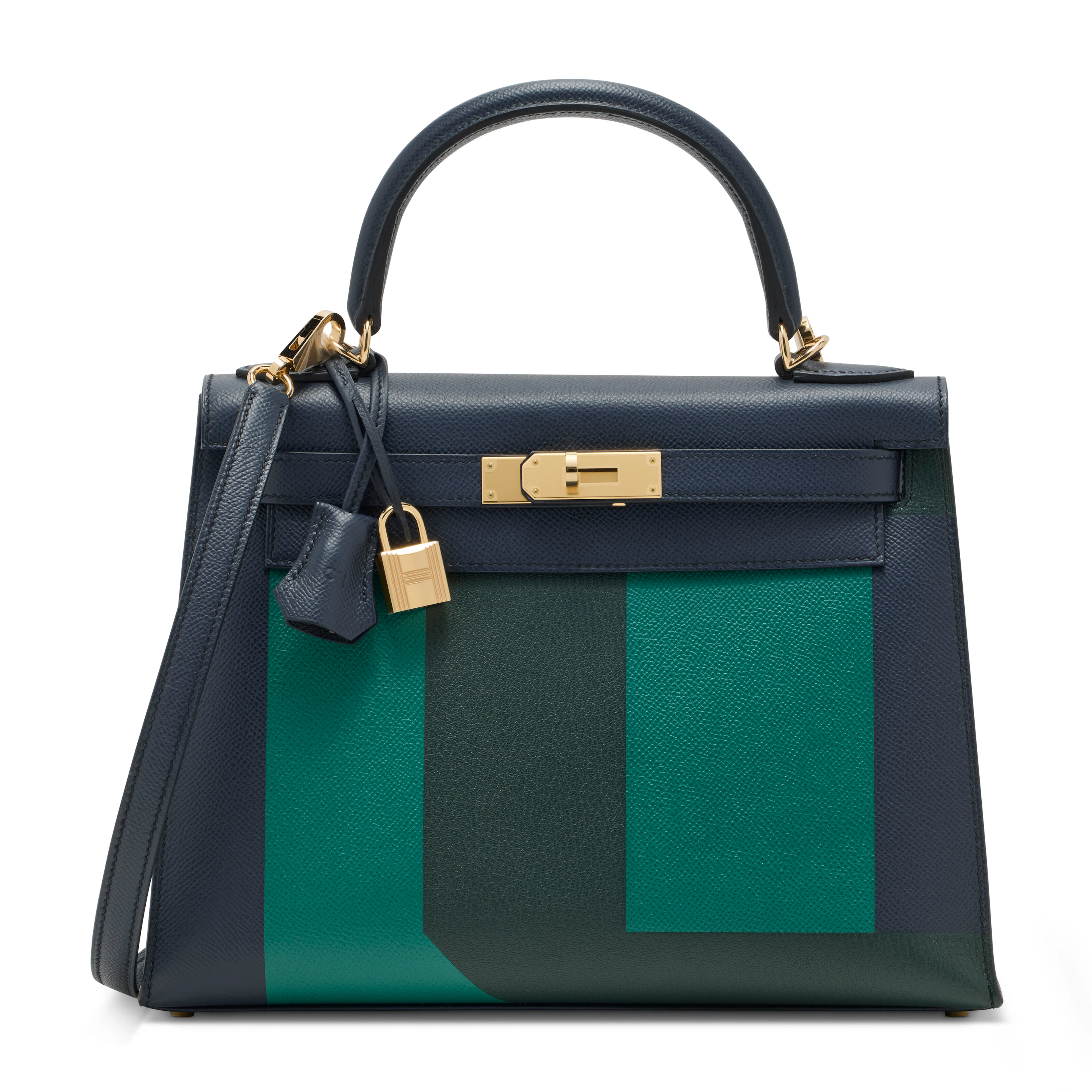 A SPECIAL ORDER BLEU INDIGO & MALACHITE EPSOM, VERT TITIEN CHÈVRE
