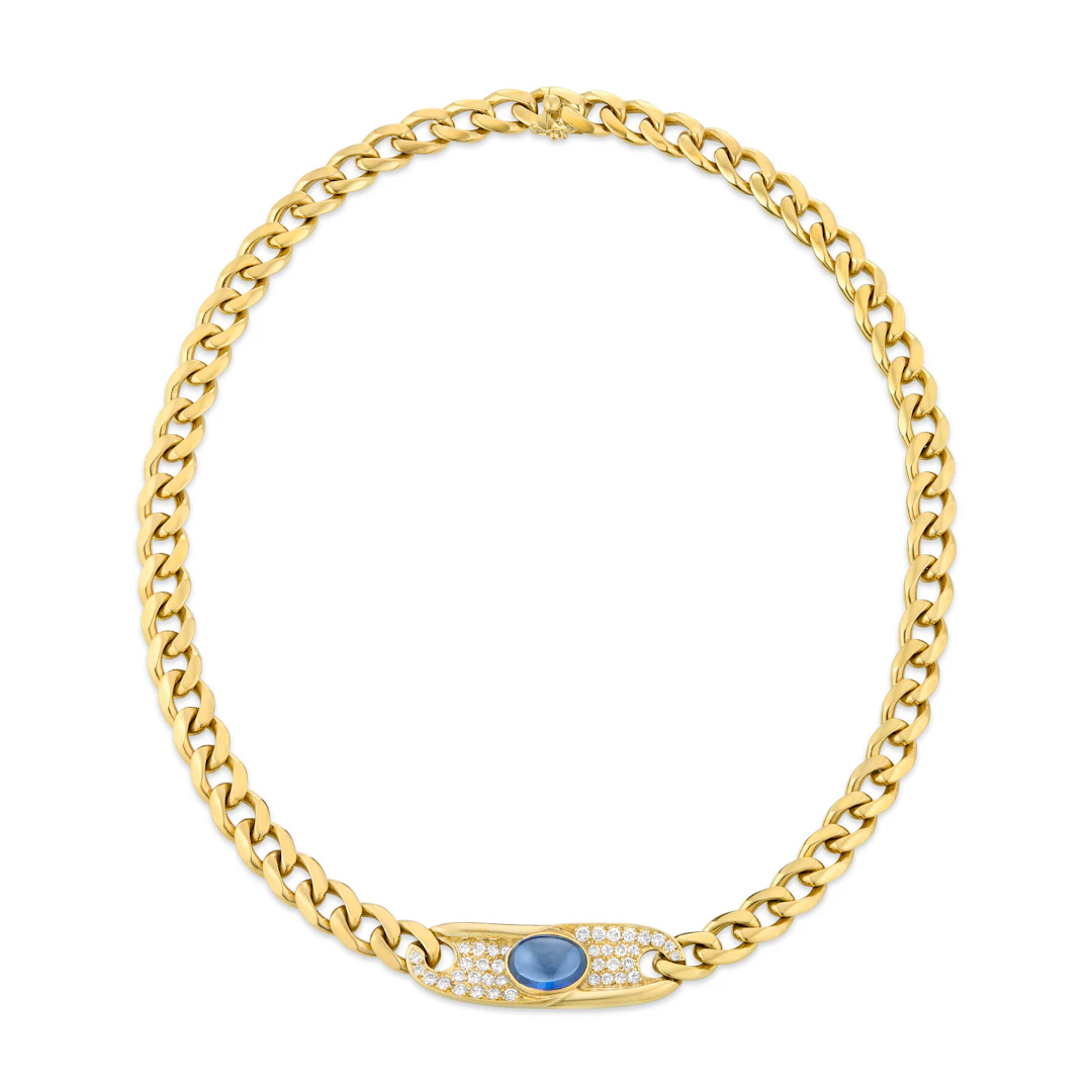 Bulgari Sapphire and Diamond Necklace
