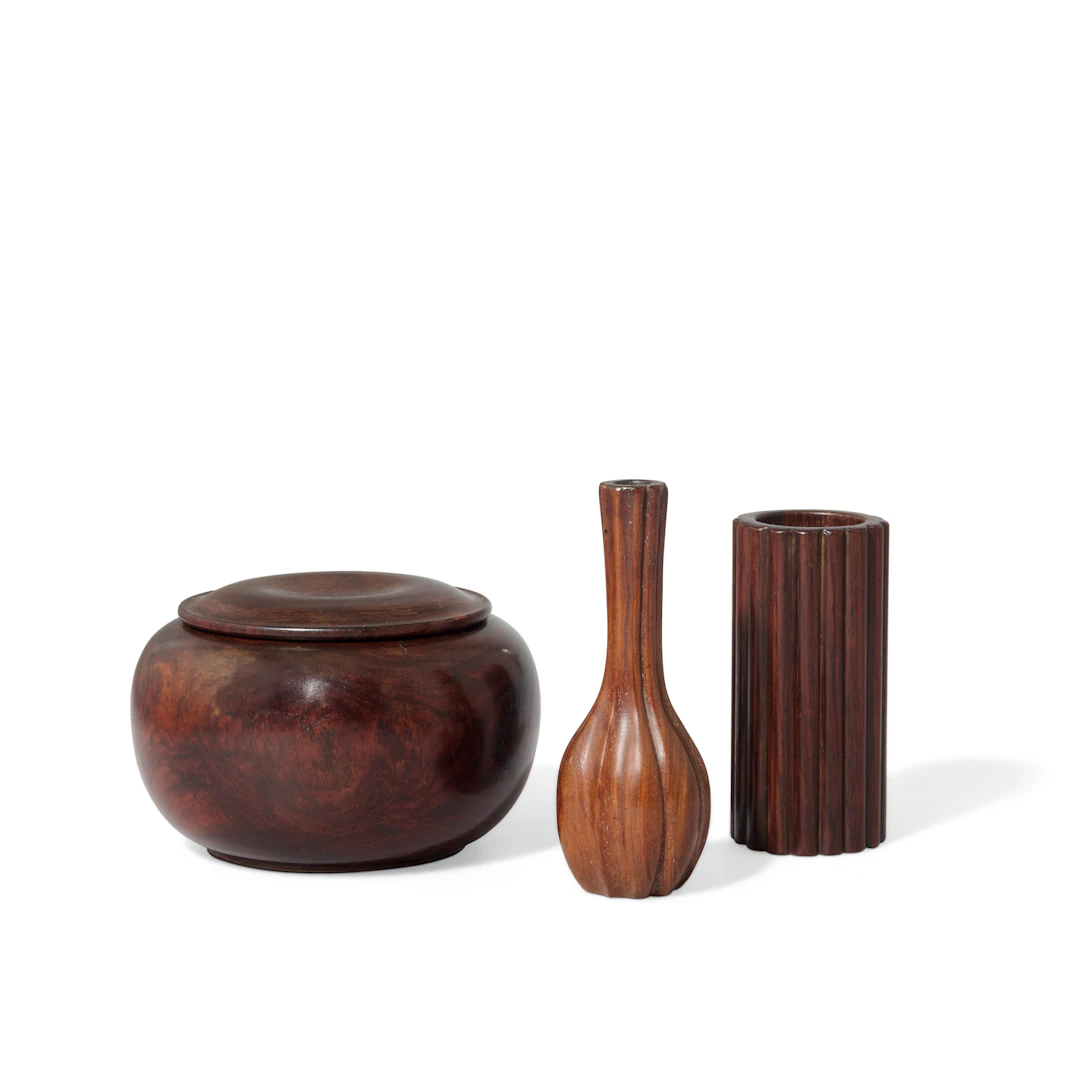 Three Huanghuali and Hongmu Scholar's Objects