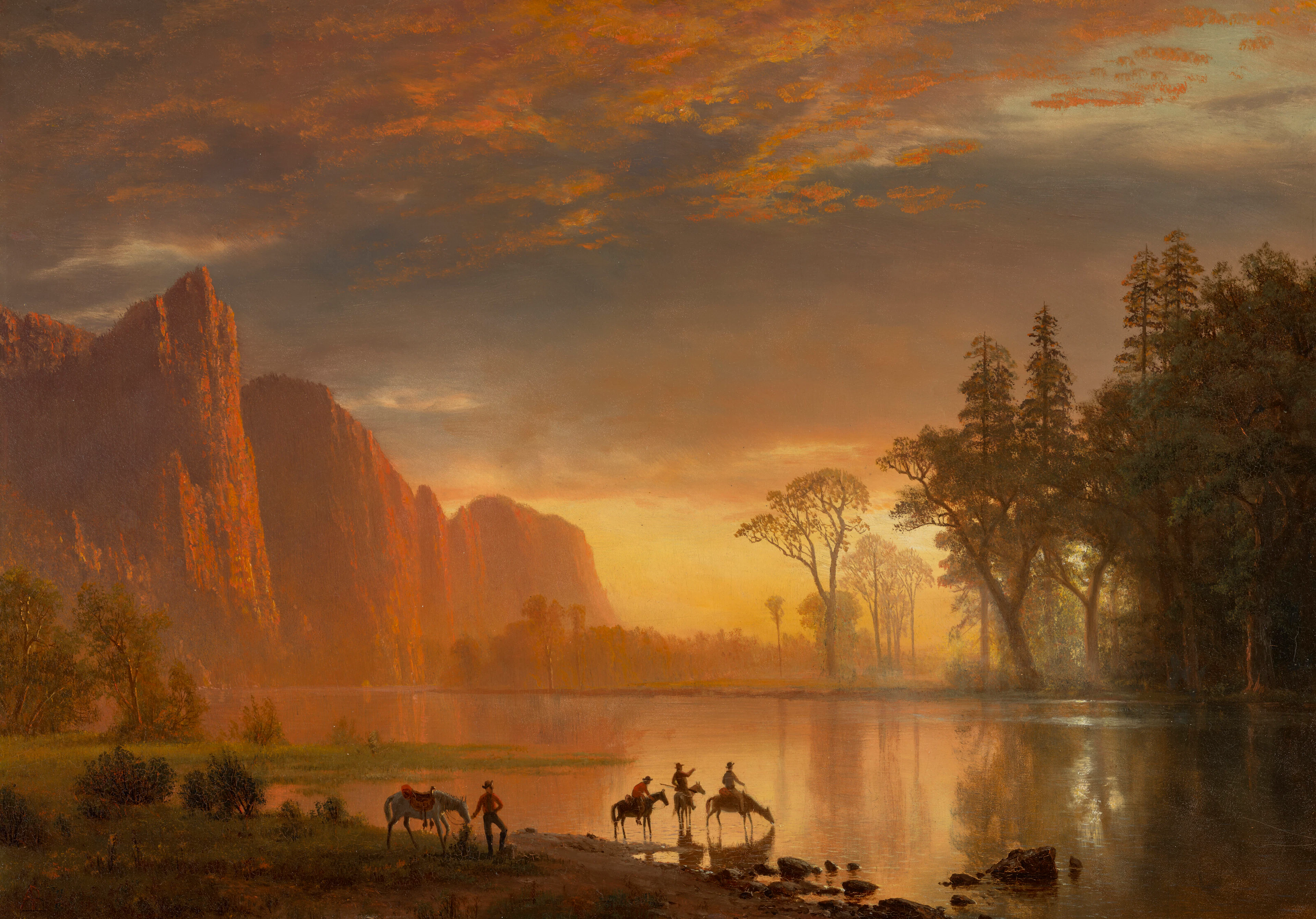 ALBERT BIERSTADT (1830-1902) Mirror Lake (Yosemite Valley, Sunset)