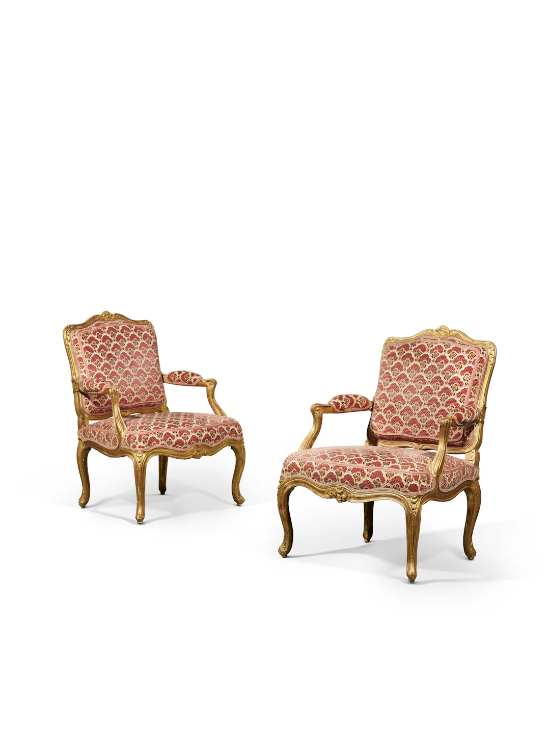 Paire De Fauteuils a La Reine D'époque Louis Xv