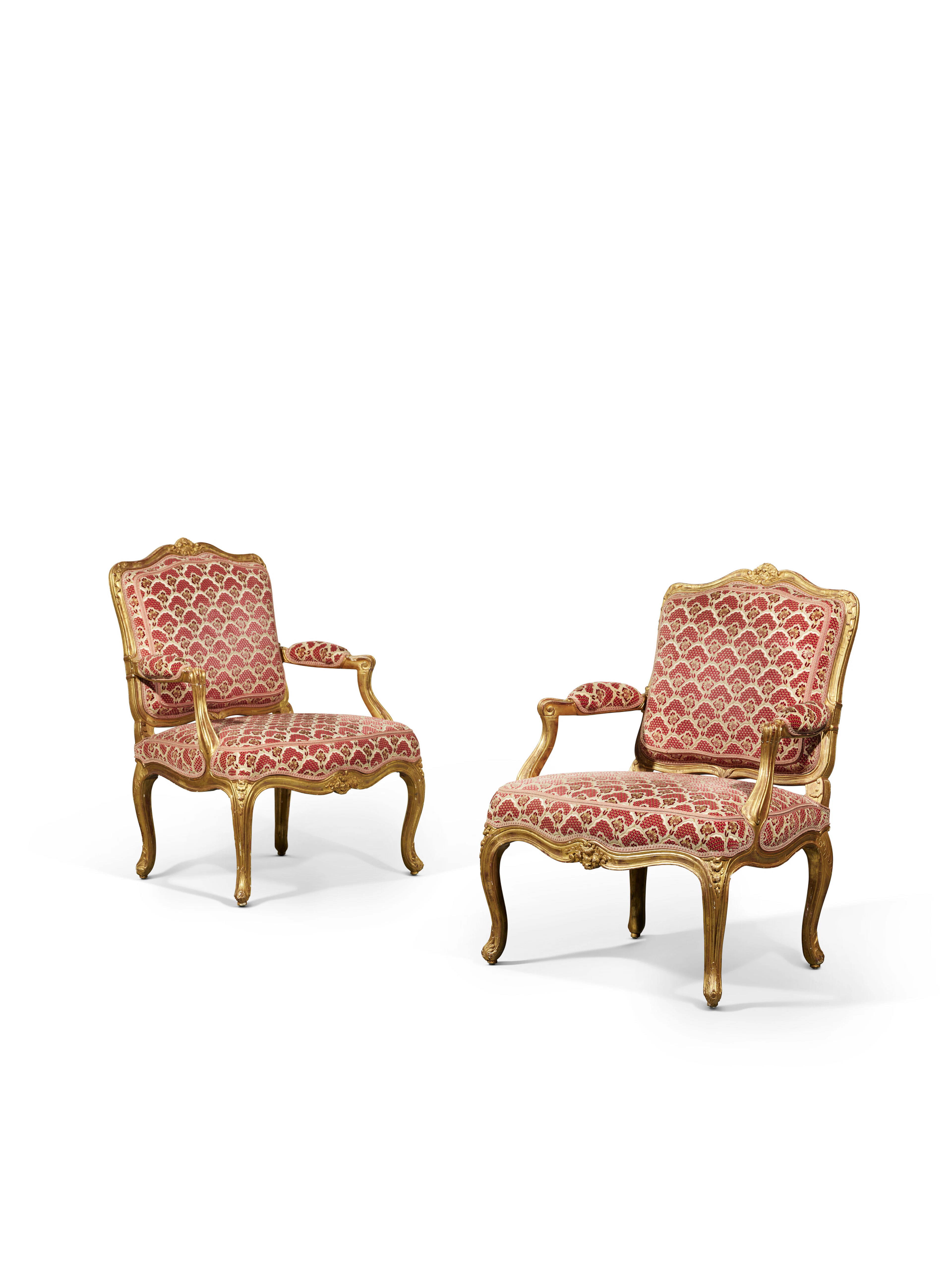 Paire De Fauteuils a La Reine D'époque Louis Xv