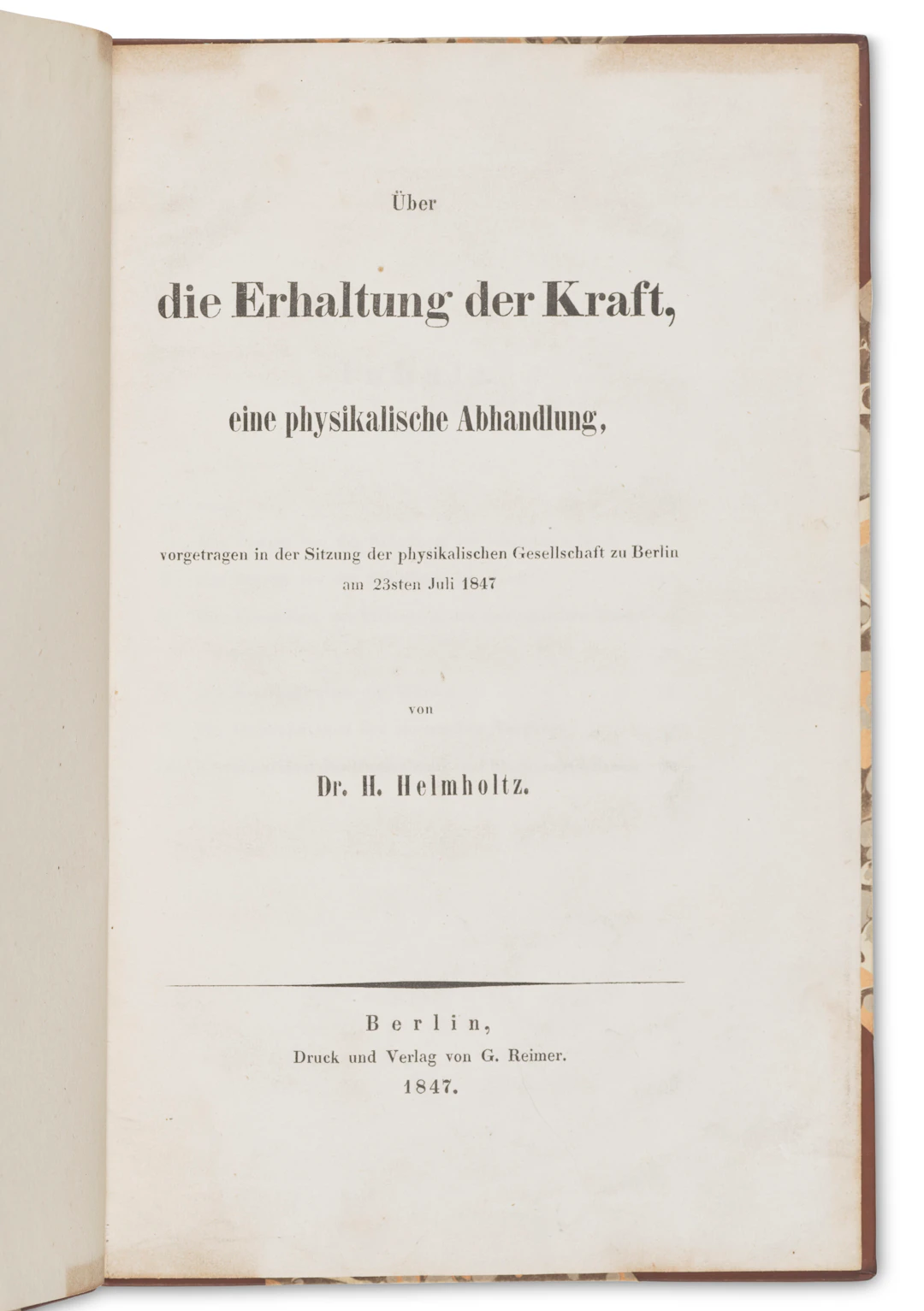 Über Die Erhaltung Der Kraft