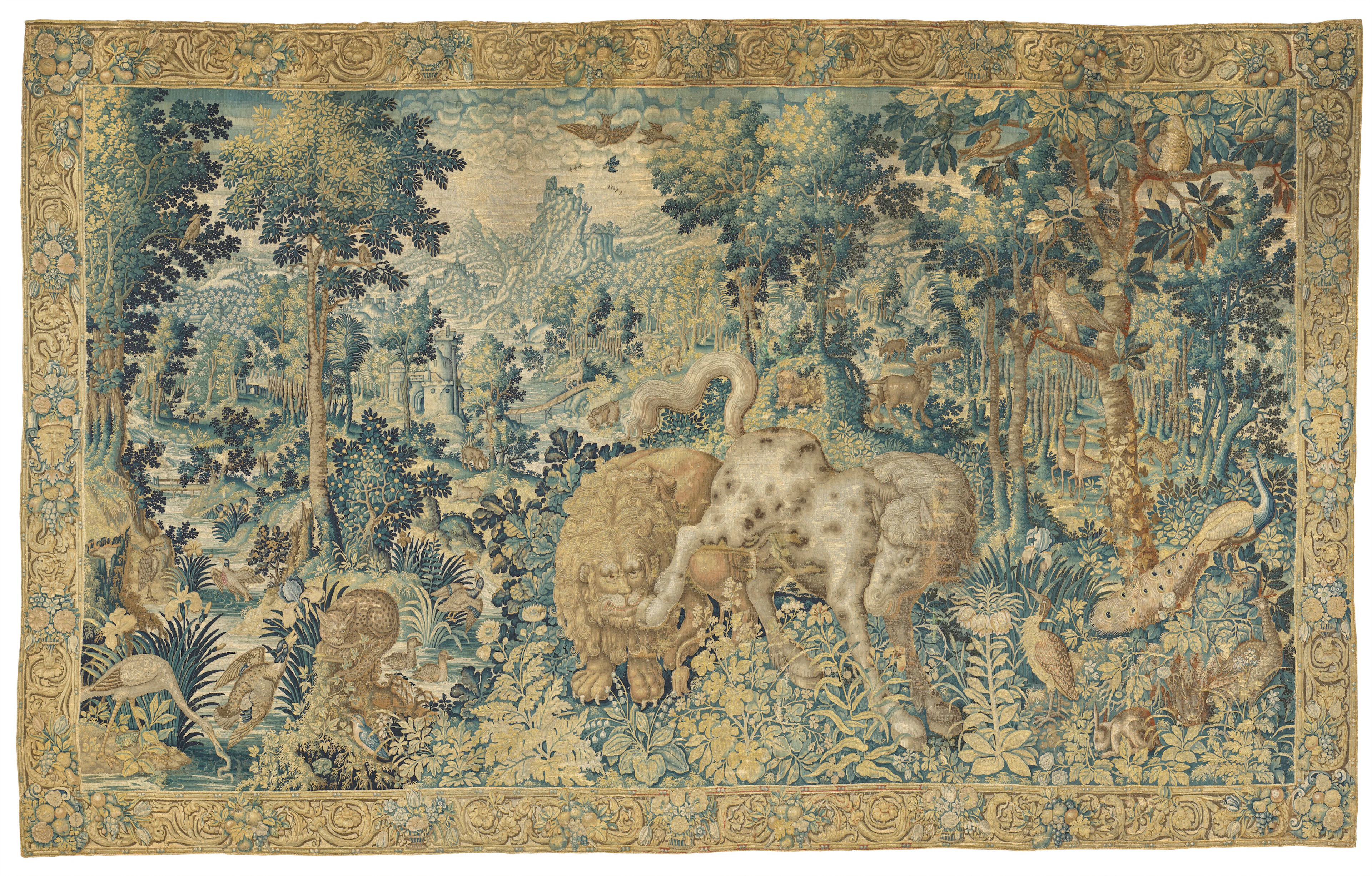 A Flemish Tapestry Game Park 'Pugnae Ferarum' Tapestry