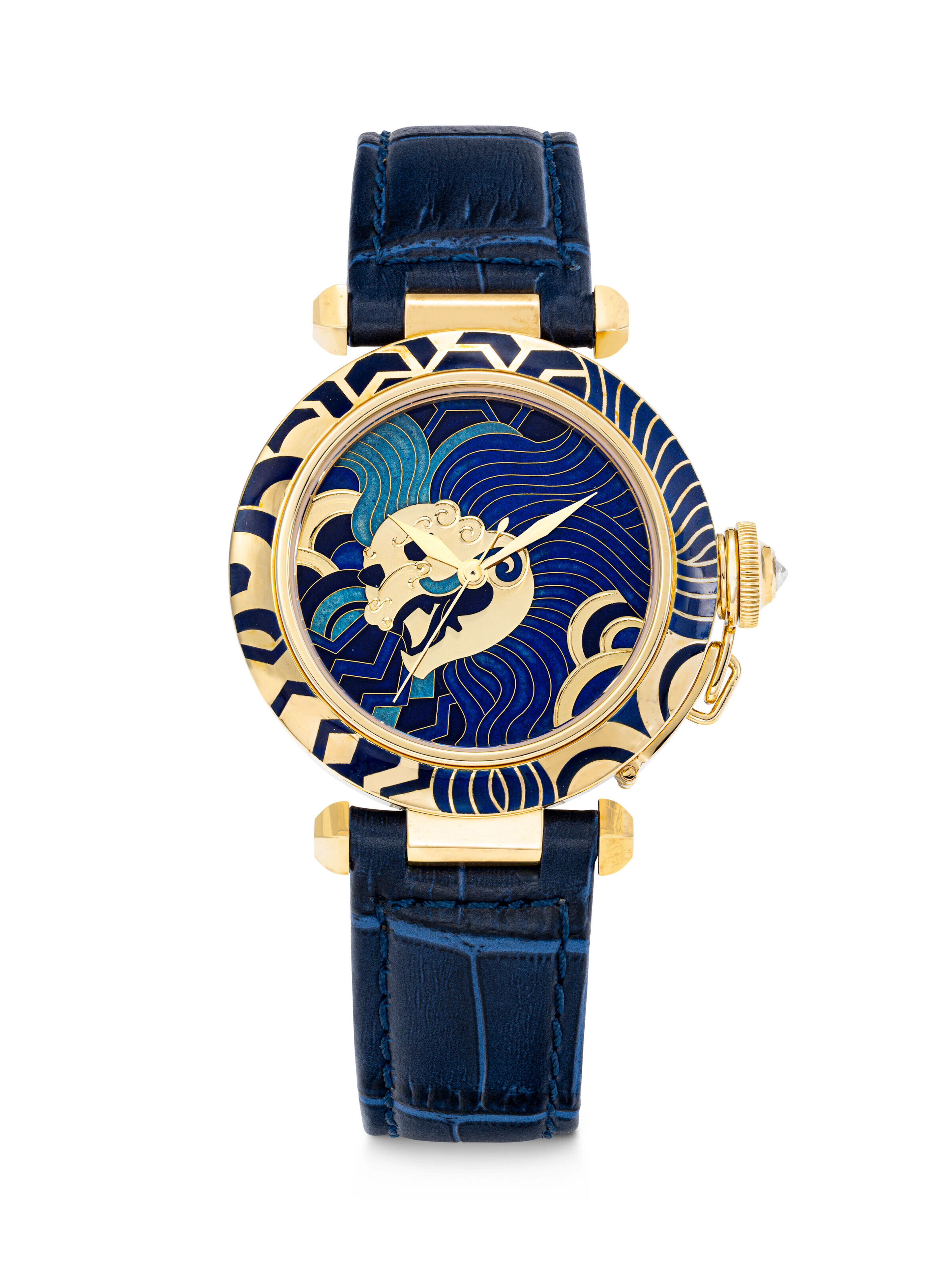 CARTIER. A MARVELOUS 18K GOLD LIMITED EDITION AUTOMATIC WRISTWATCH