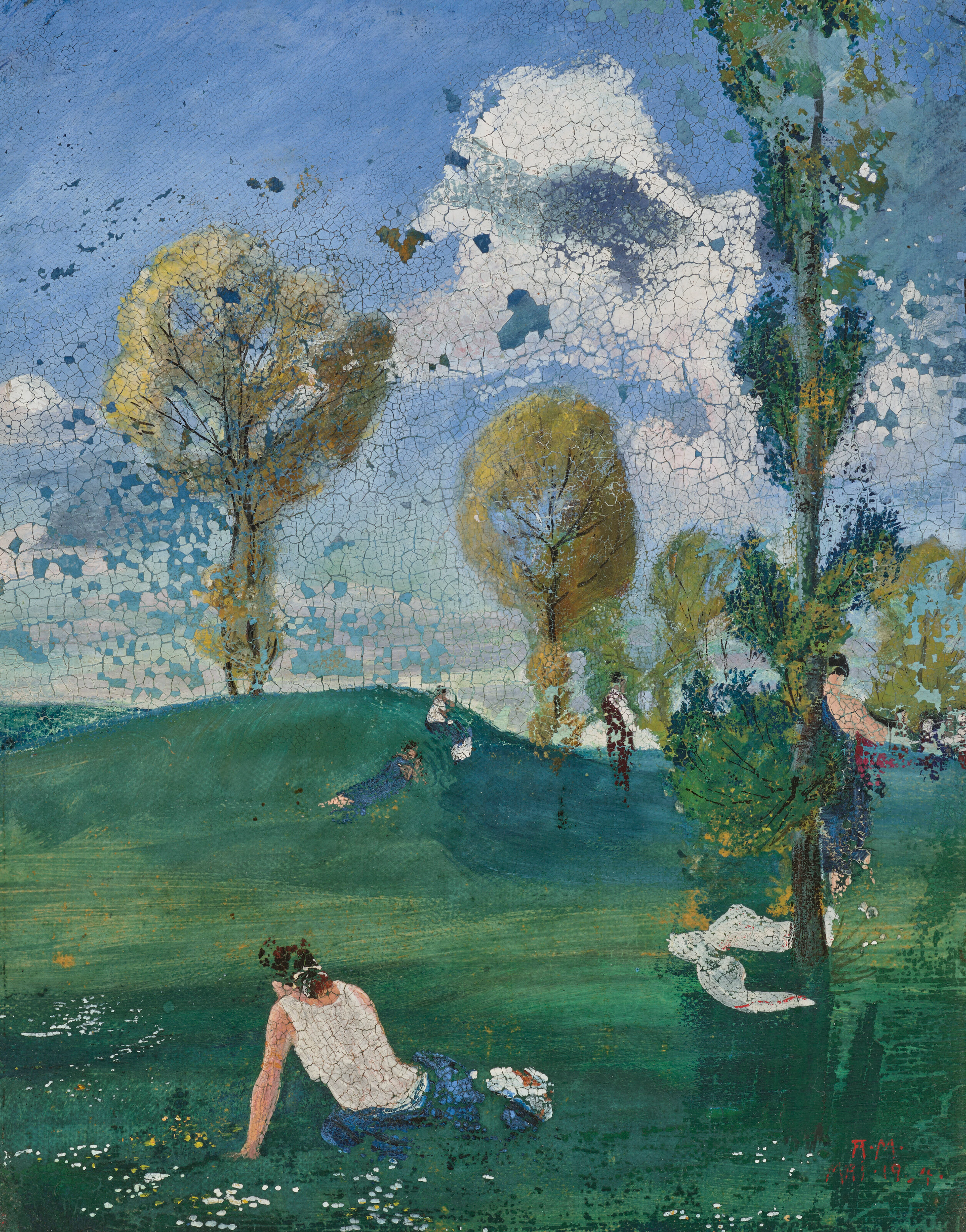 AUGUST MACKE (1887-1914) Landschaft mit antiken Figuren