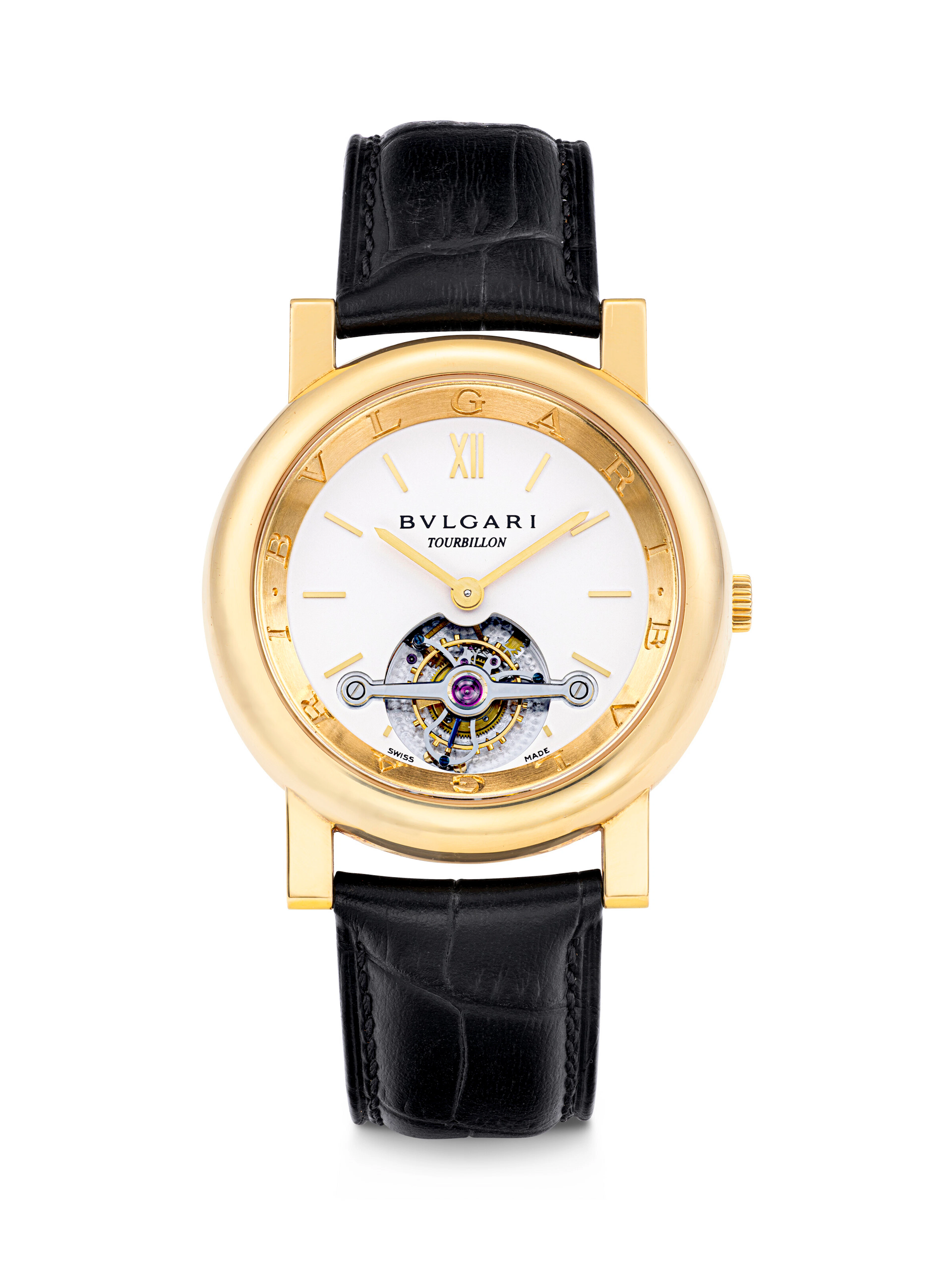 Bulgari. An 18K Gold Tourbillon Wristwatch