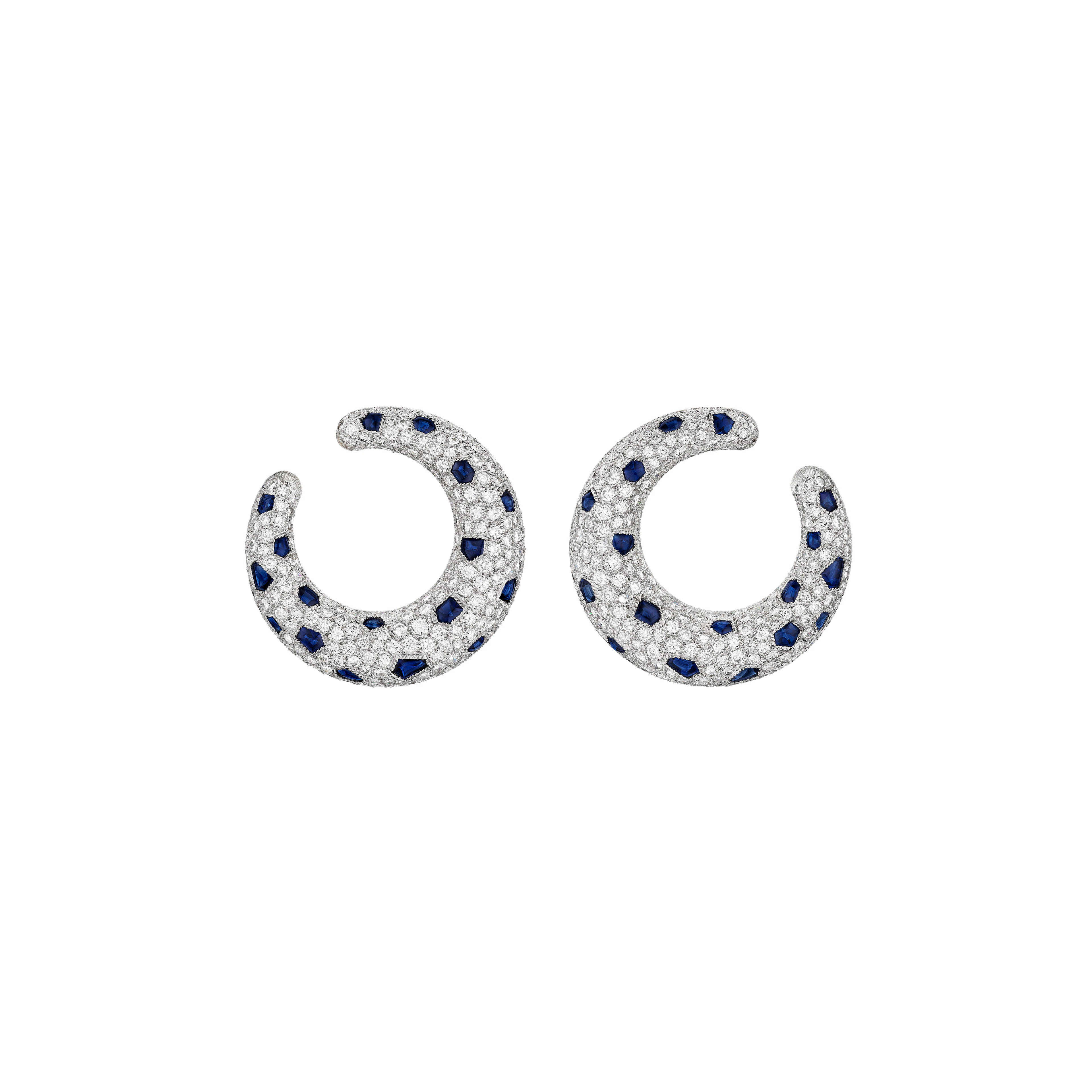 Cartier Sapphire and Diamond 'Panthère' Earrings