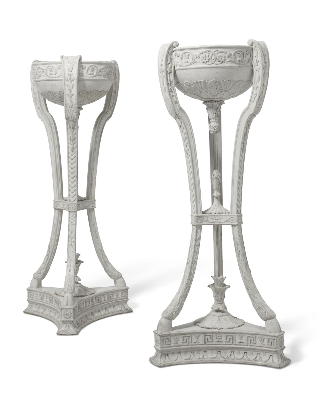 A Pair of North European White-Painted Atheniennes