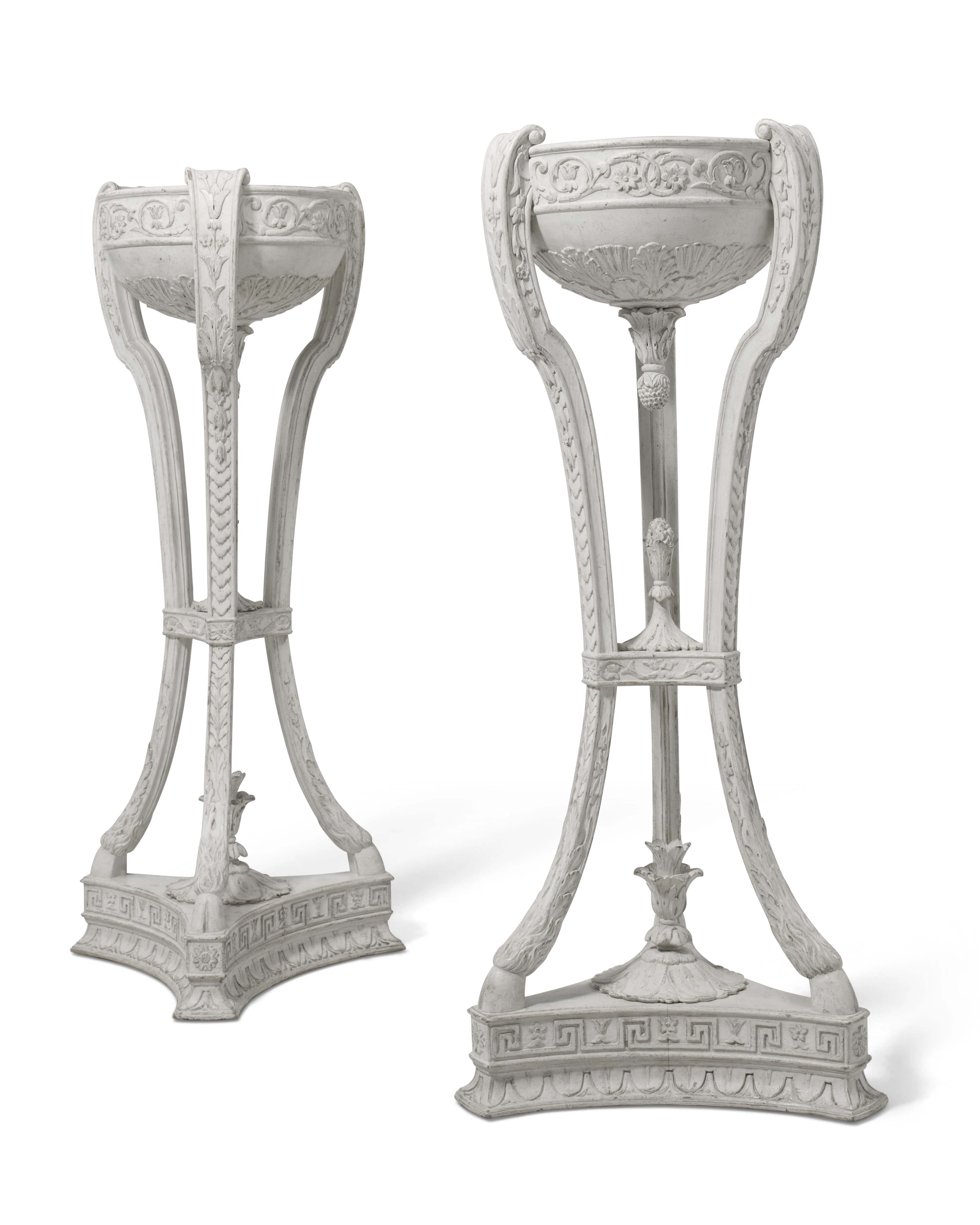 A Pair of North European White-Painted Atheniennes