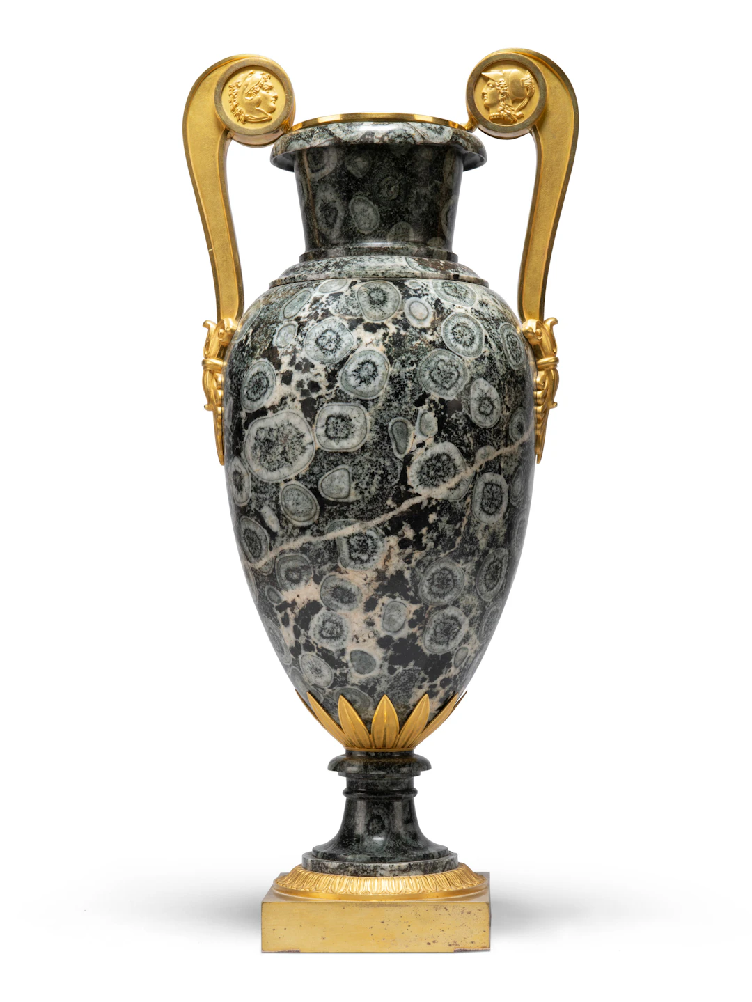 An Empire Ormolu-Mounted Orbicular Diorite Vase