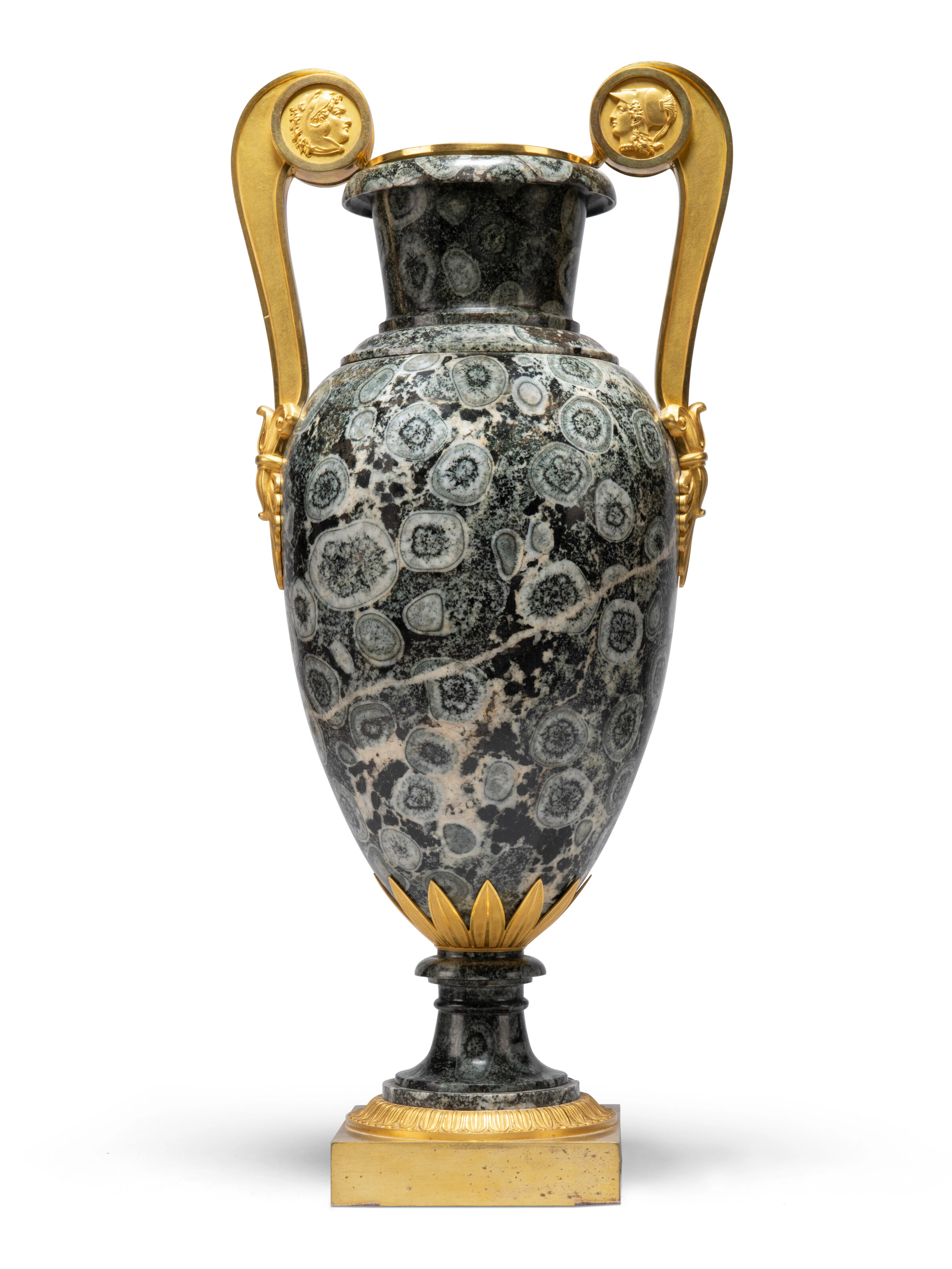 An Empire Ormolu-Mounted Orbicular Diorite Vase
