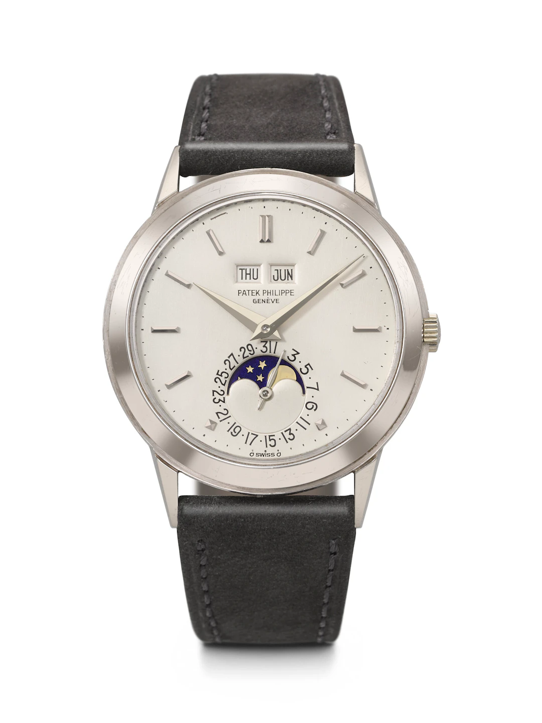 Patek Philippe. An Extremely Rare and Highly Attractive 18K White