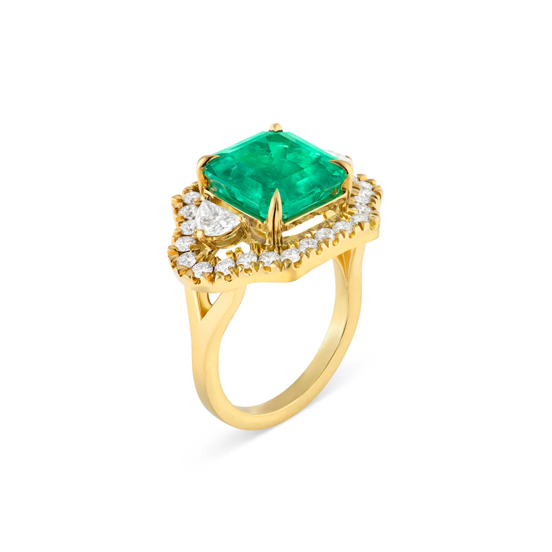 Emerald and Diamond Ring