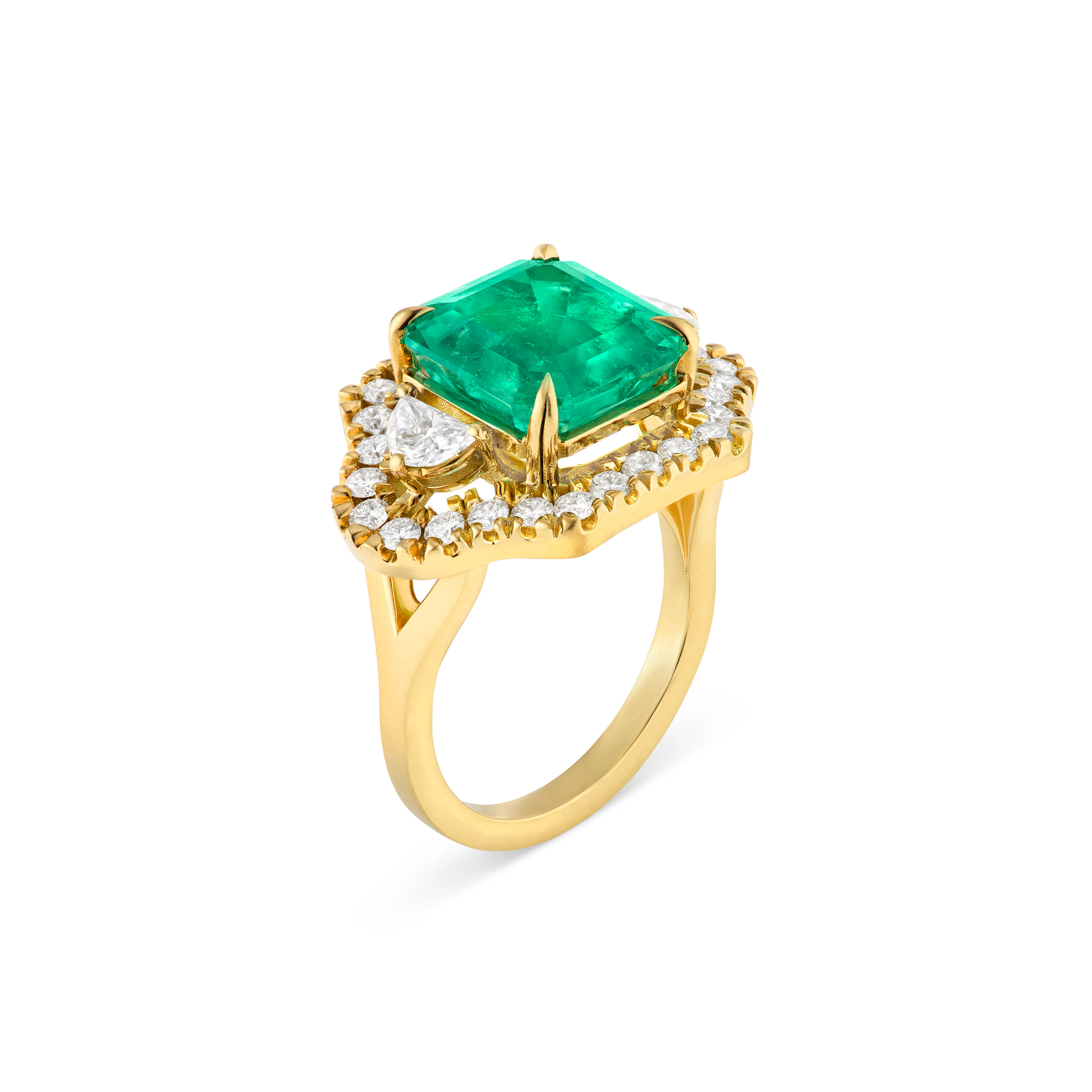 Emerald and Diamond Ring