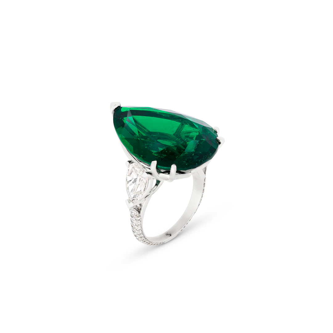 David Morris Emerald and Diamond Ring