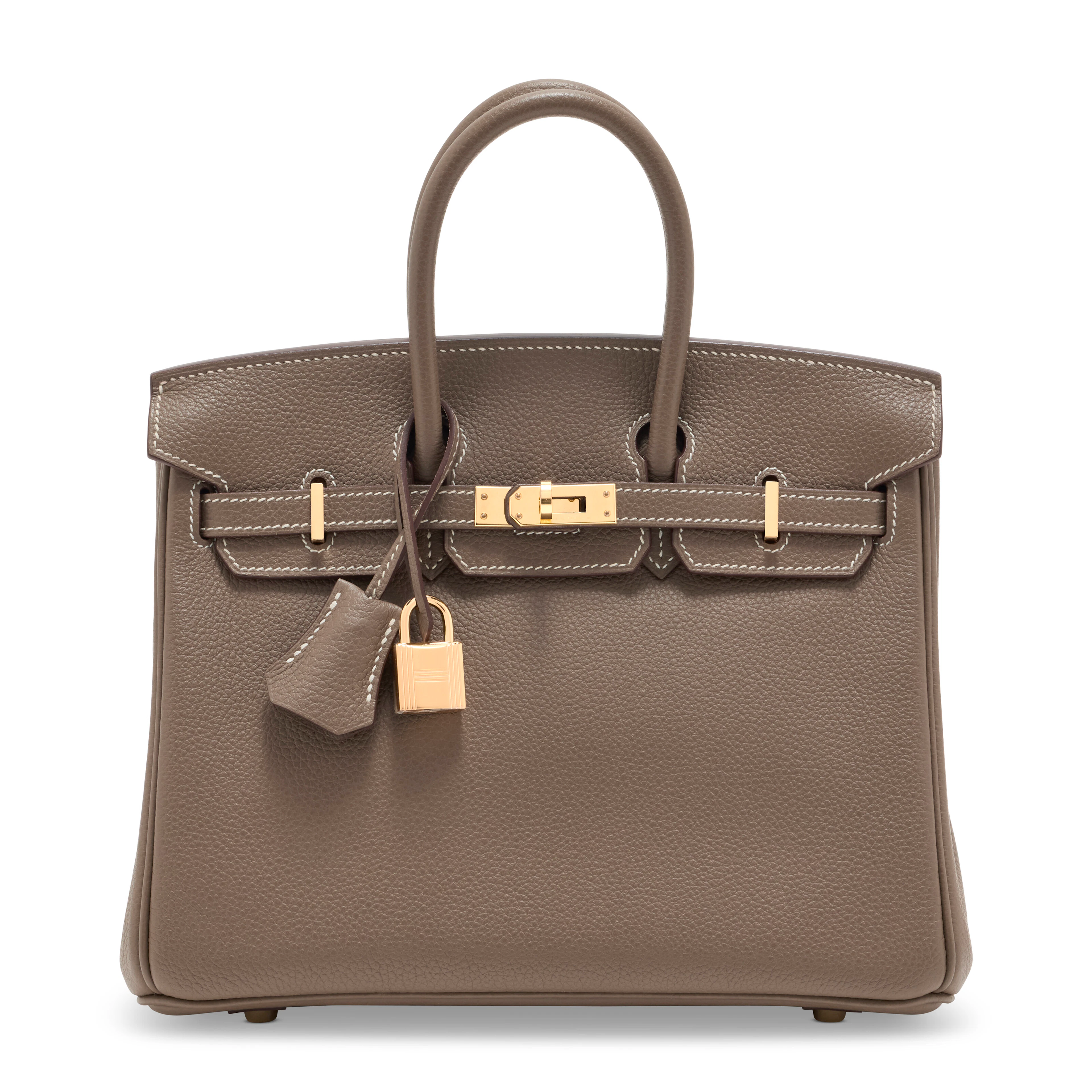 An Étoupe Togo Leather Birkin 25 with Gold Hardware