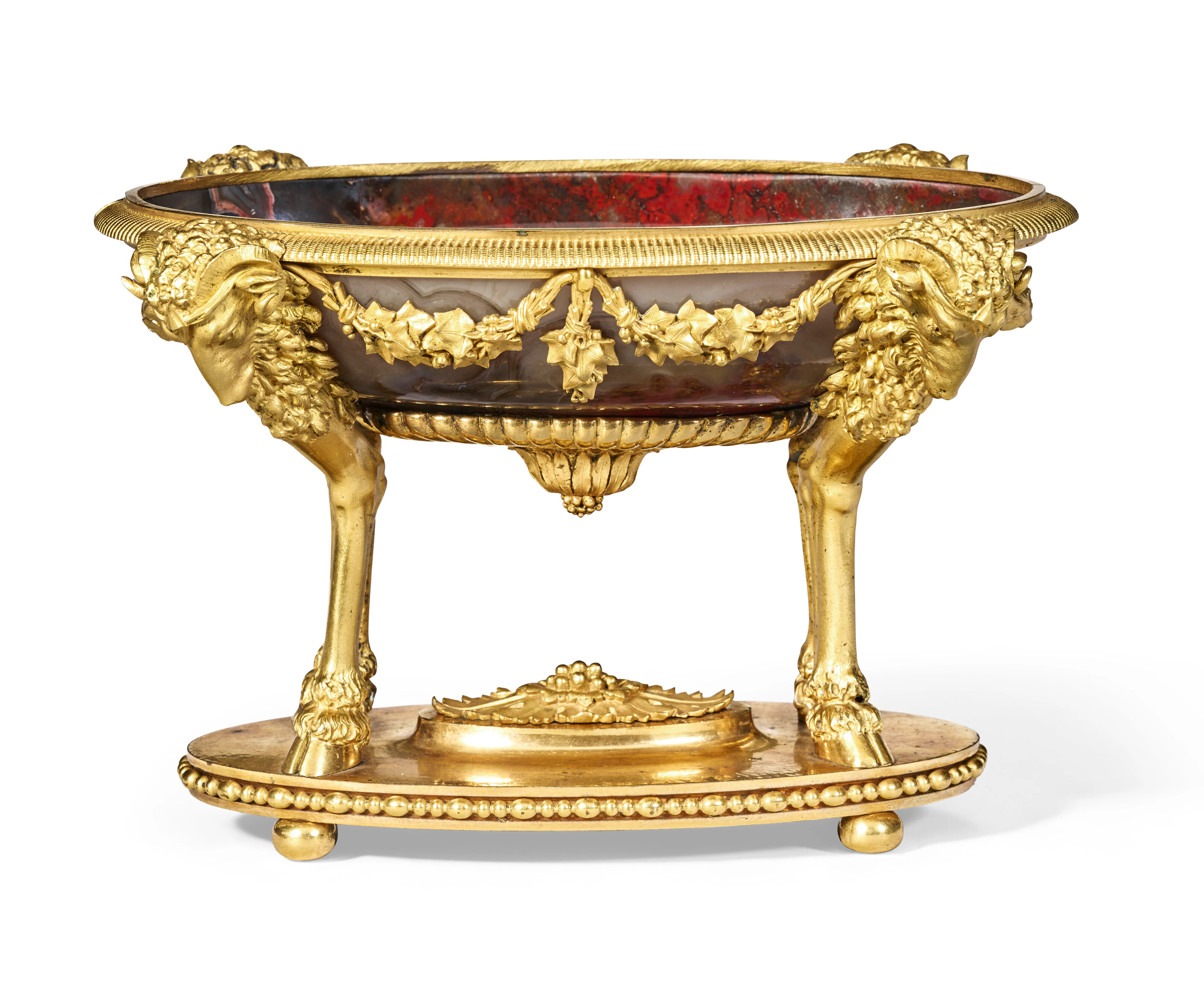 A Late Louis Xvi Ormolu-Mounted Agate Tazza