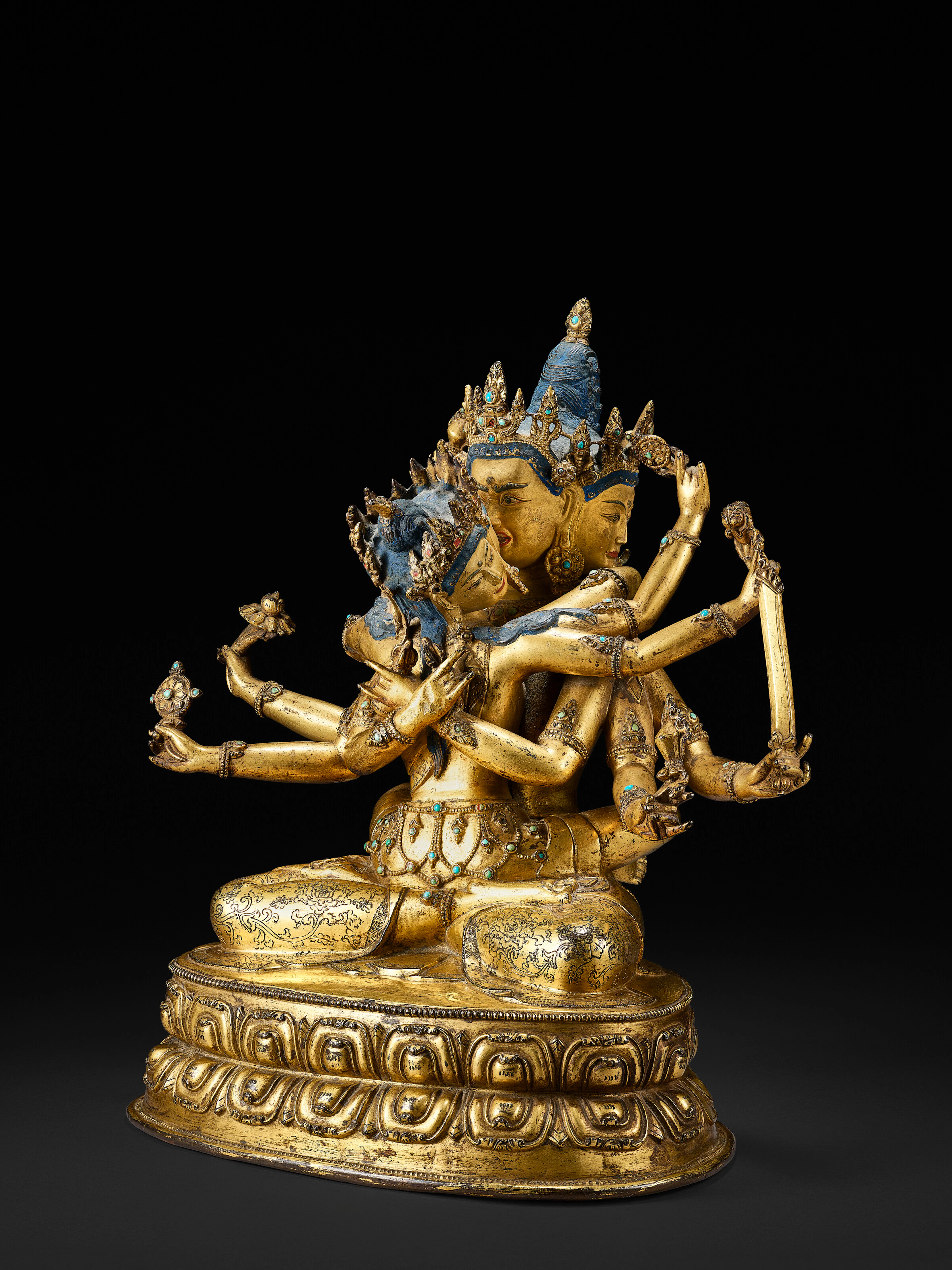 A Gilt Copper Alloy Figure of Guhyasamaja