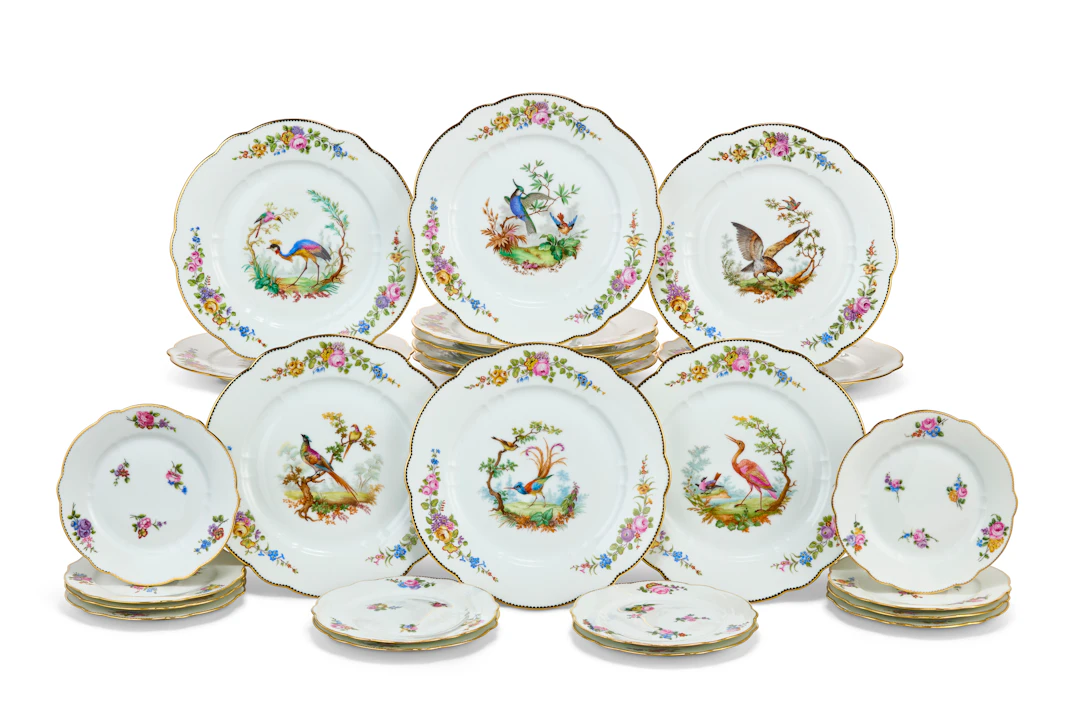 Two Sets of Modern Sevres Porcelain Plates