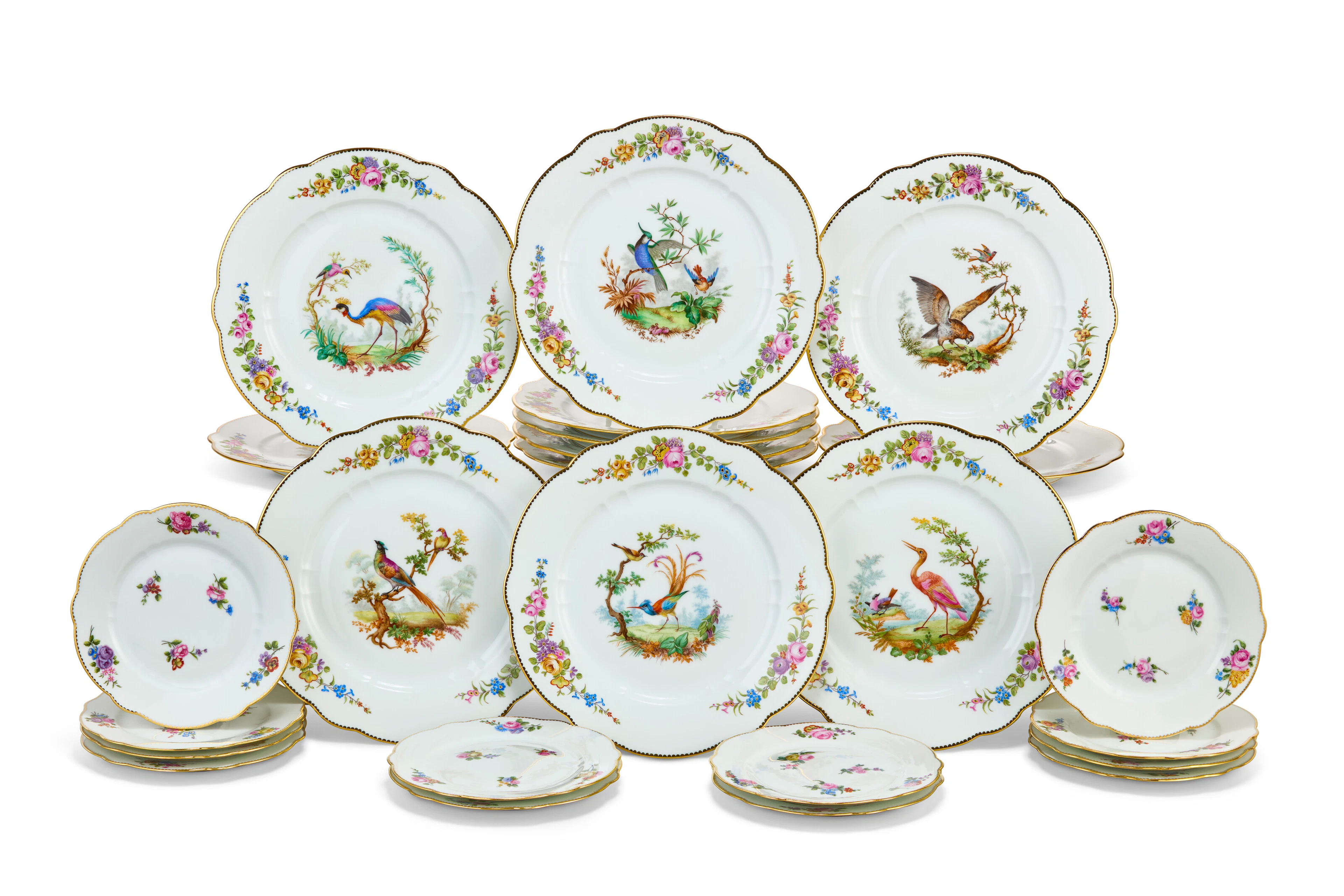 Two Sets of Modern Sevres Porcelain Plates