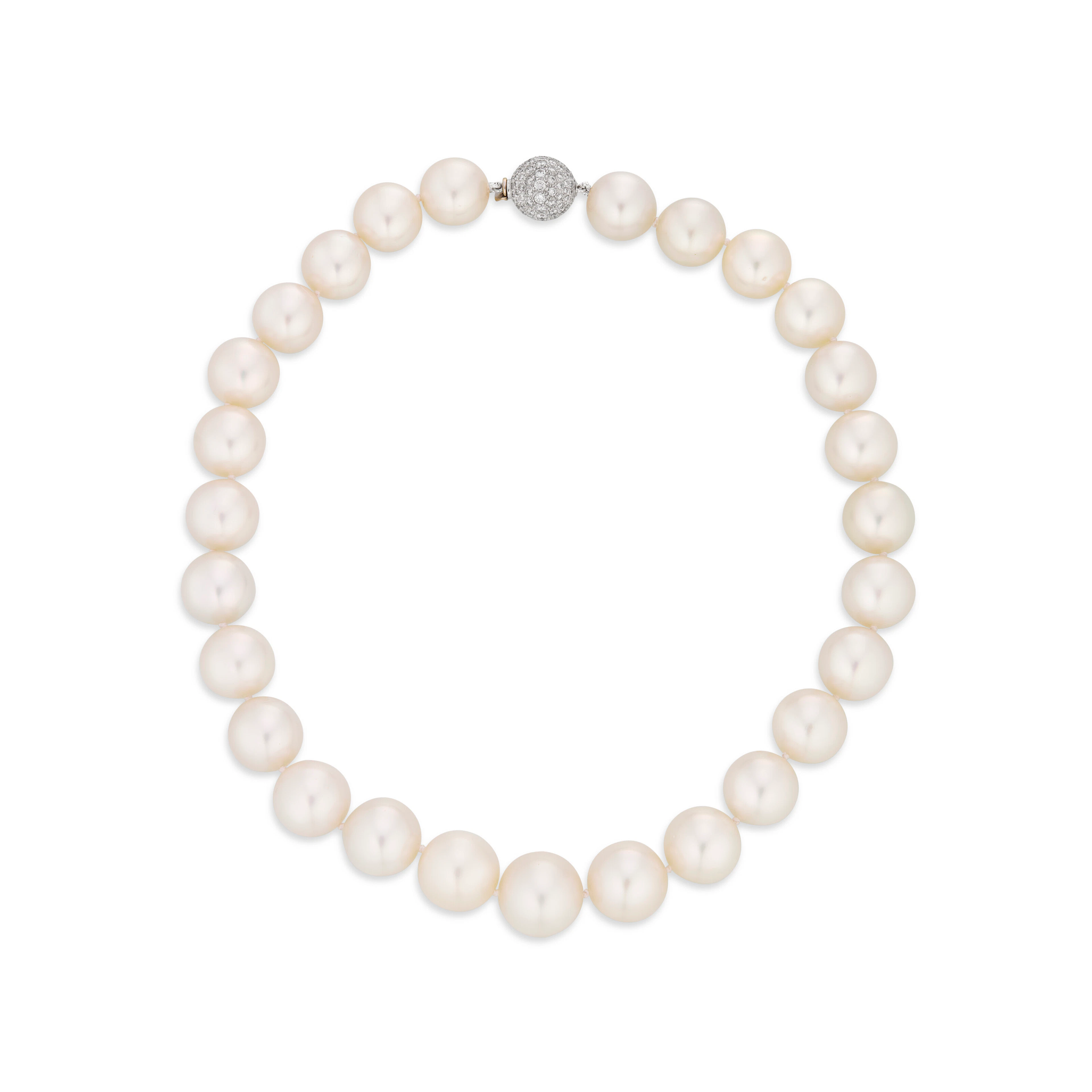 Cultured Pearl and Diamond Necklace