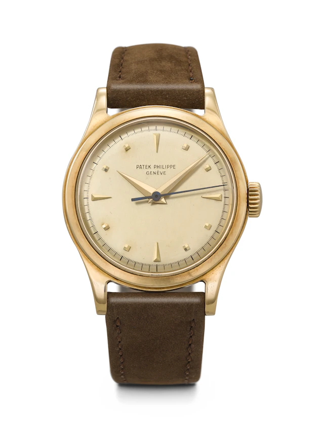 Patek Philippe. An Elegant 18K Gold Wristwatch with Sweep Centre Seconds