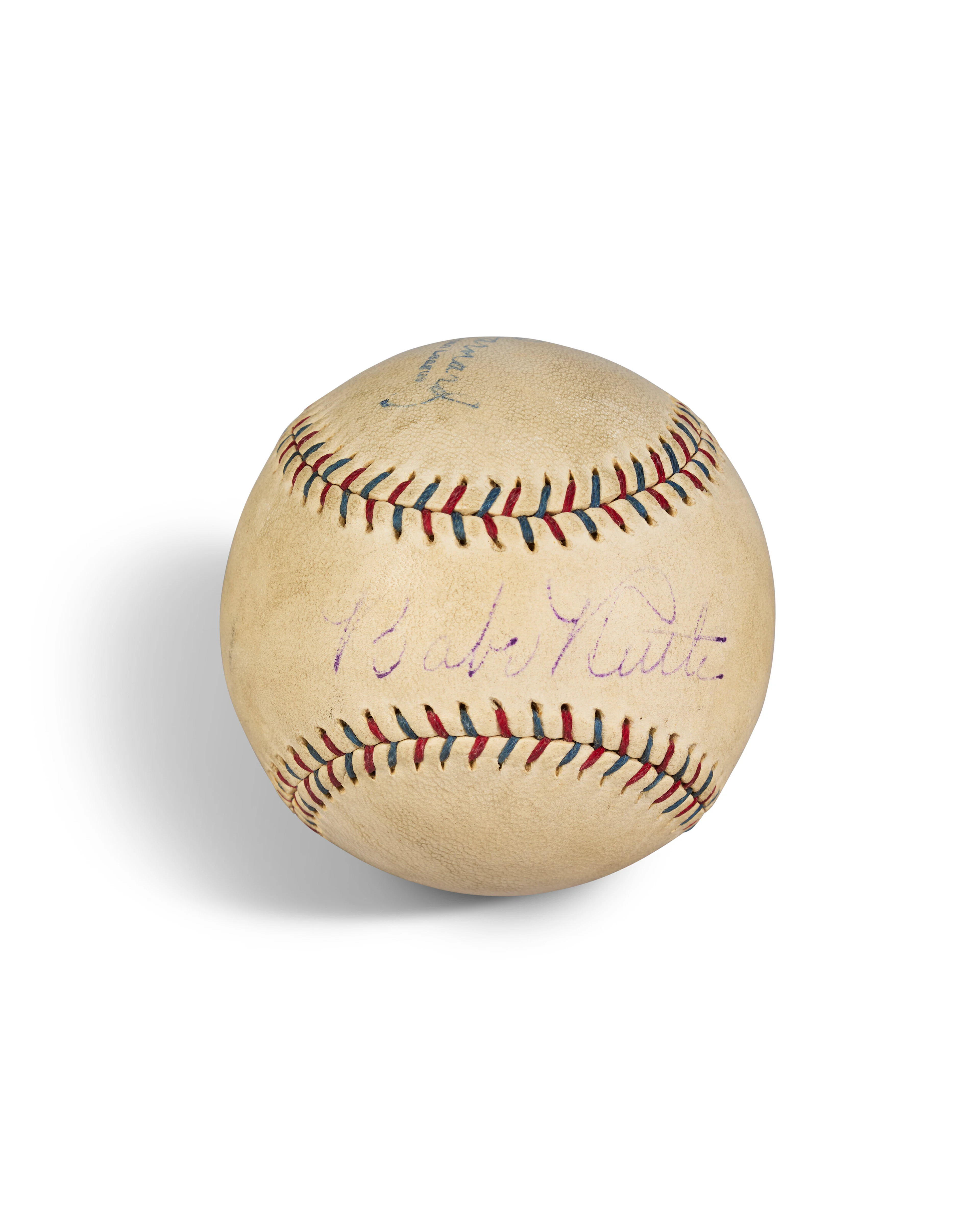 BABE RUTH AND LOU GEHRIG AUTOGRAPHED BASEBALL WITH ITS ORIGINAL BOX