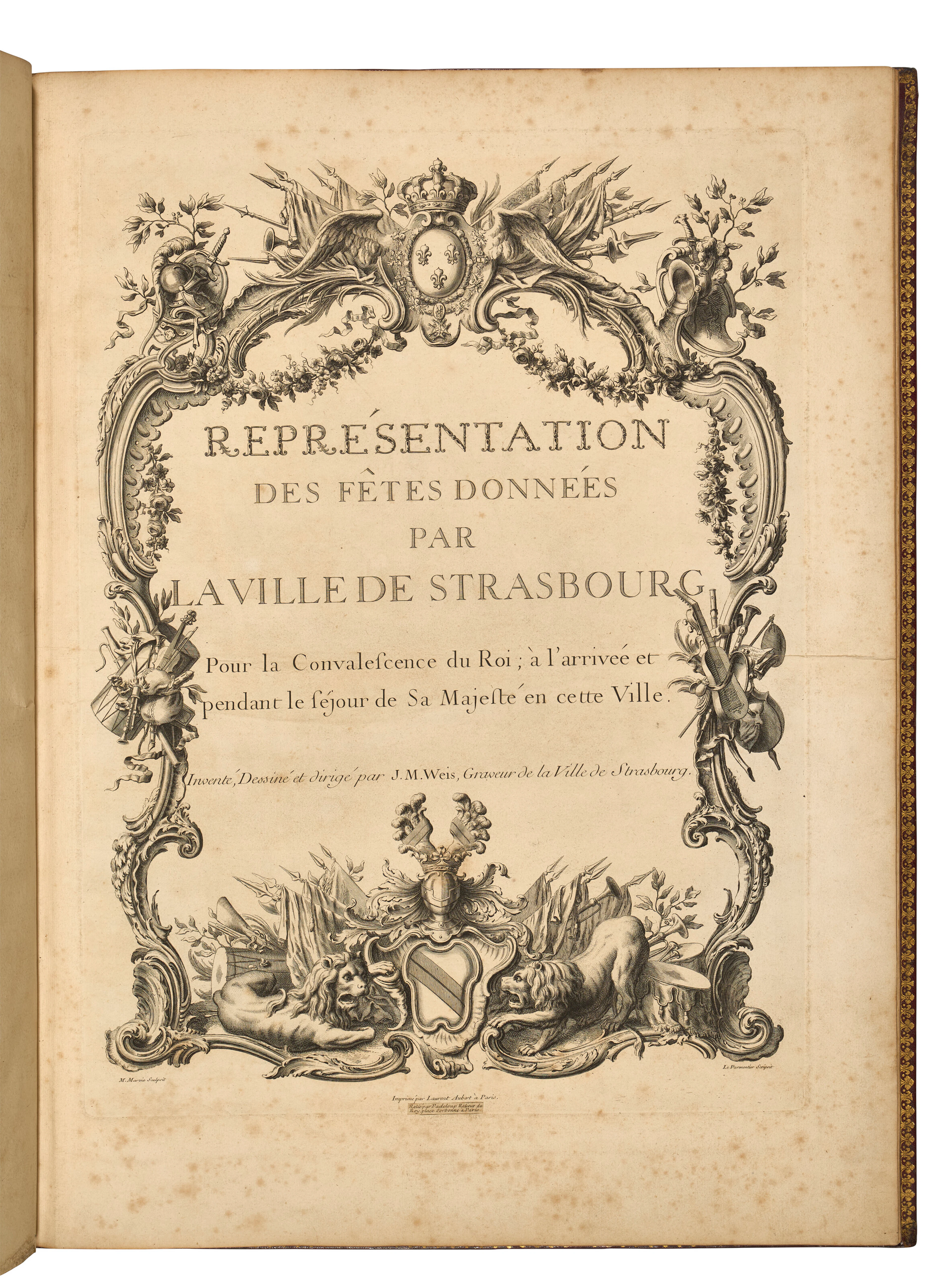 Représentation des fêtes données par la ville de Strasbourg pour la