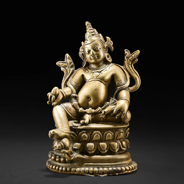 A Copper Alloy Figure of Kubera