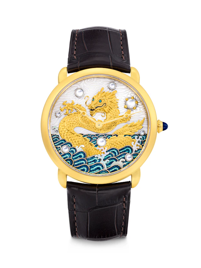 Cartier. A Very Rare and Exquisite 18K Gold Limited Edition Wristwatch