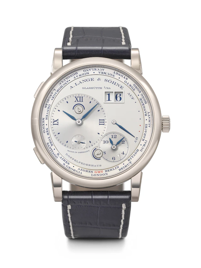 A. Lange & söhne. An Impressive 18K White Gold Limited Edition World