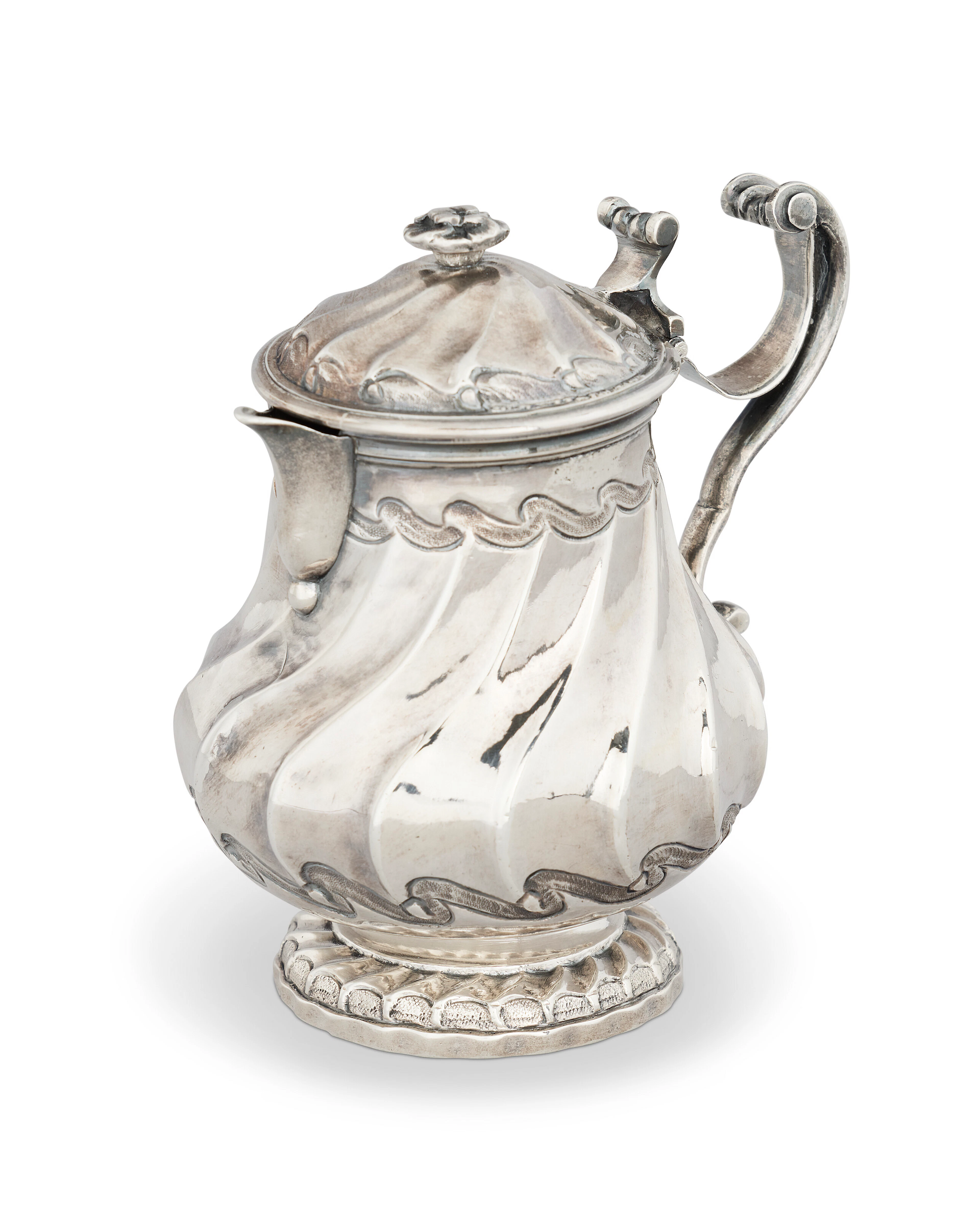 Moutardier En Argent D'époque Louis Xv