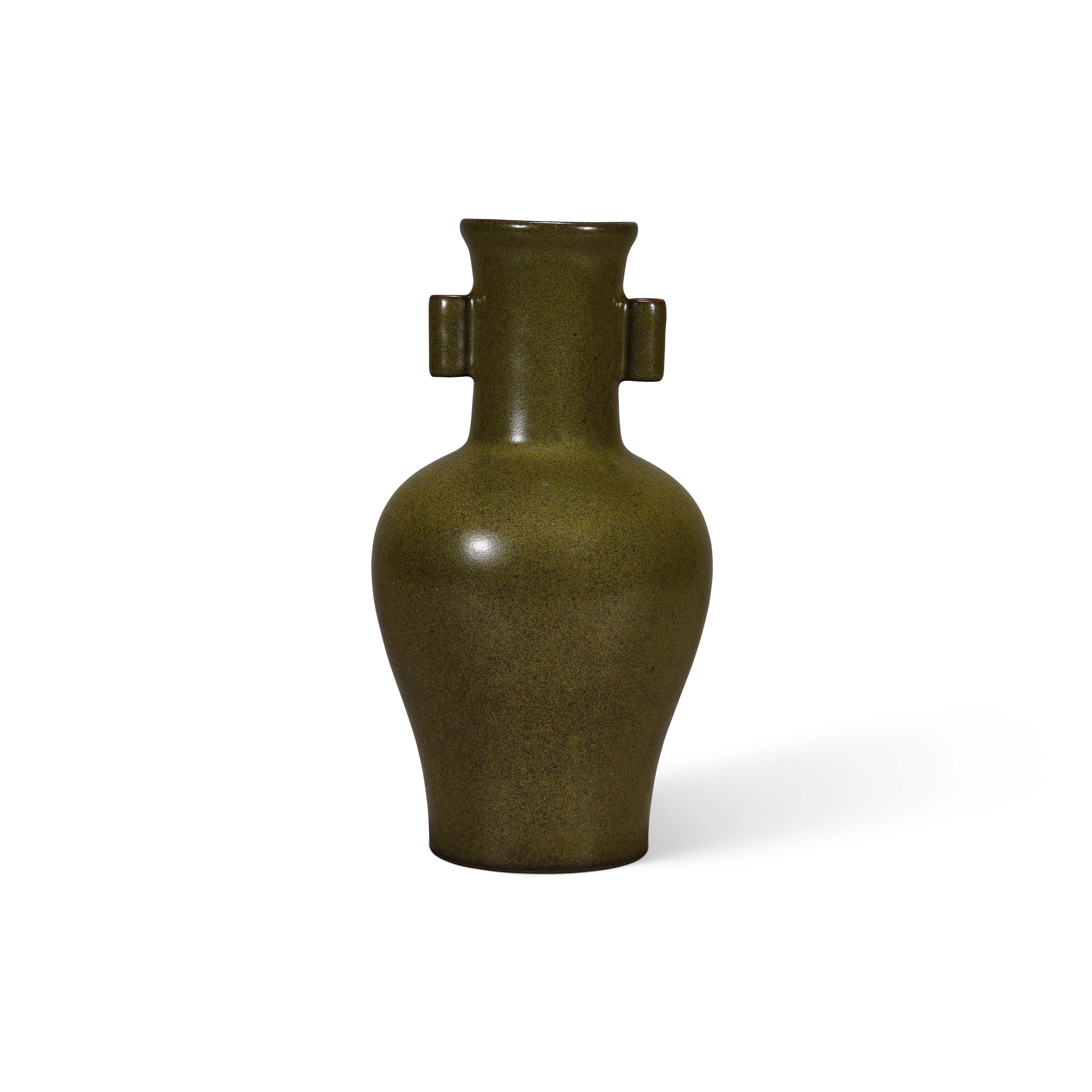 A Fine Teadust-Glazed Handled Vase