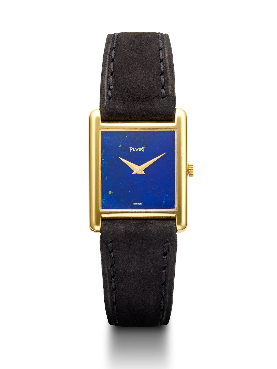 Piaget, Yellow Gold Square Wristwatch with Lapis Lazuli Dial, Ref. 90802