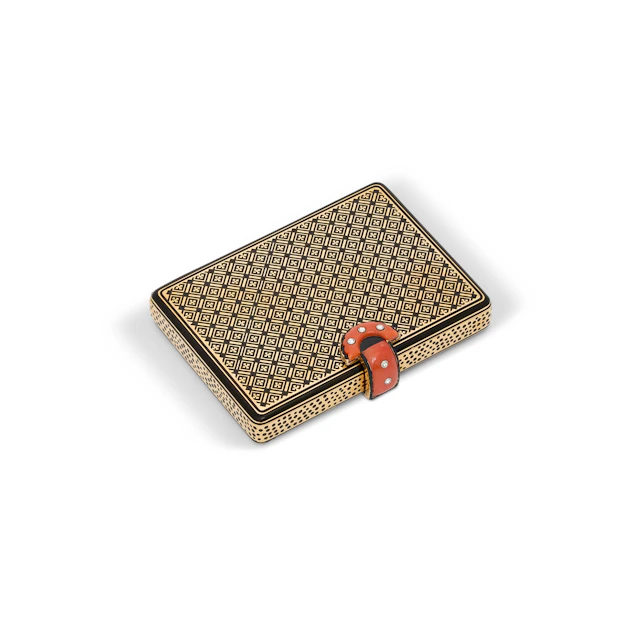 Cartier Art Deco Coral, Enamel and Diamond Cigarette Case