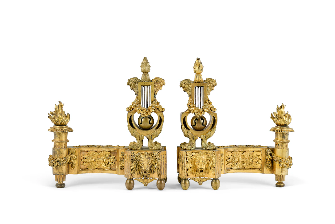 Paire De Chenets D'epoque Directoire
