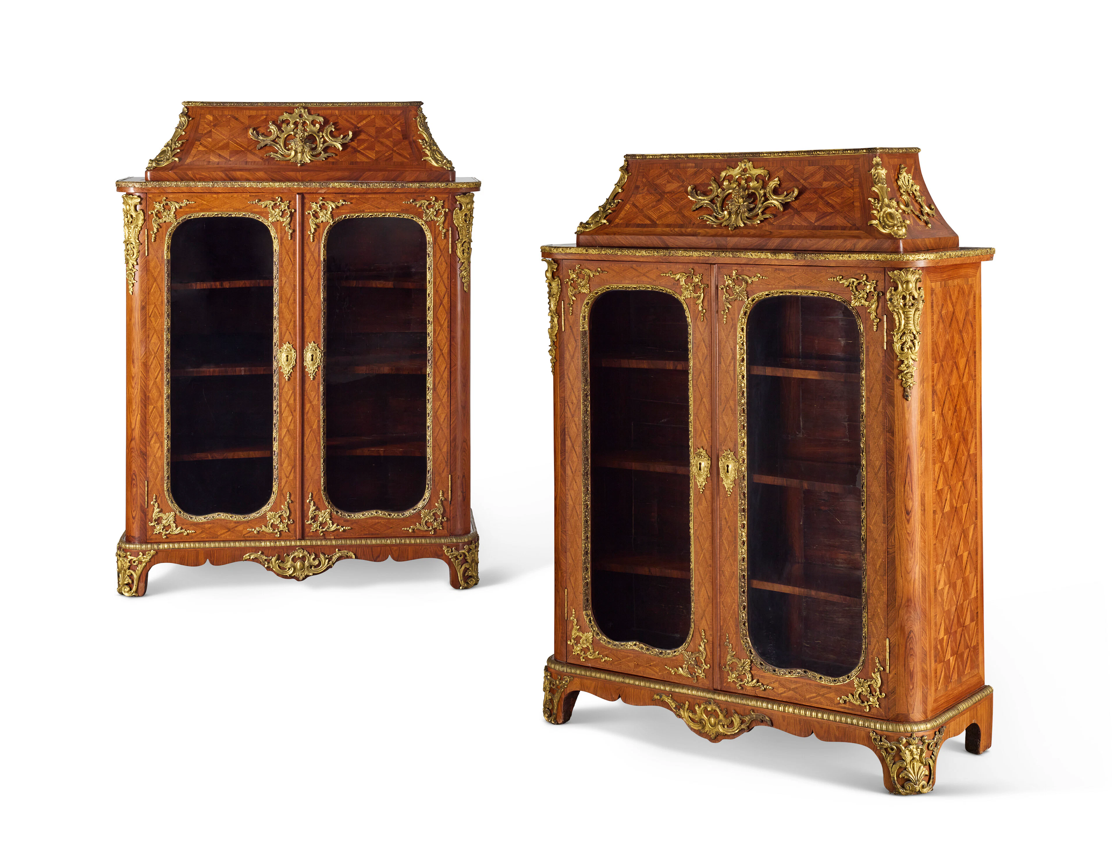 Paire De Bibliothèques Basses D'époque Louis Xv