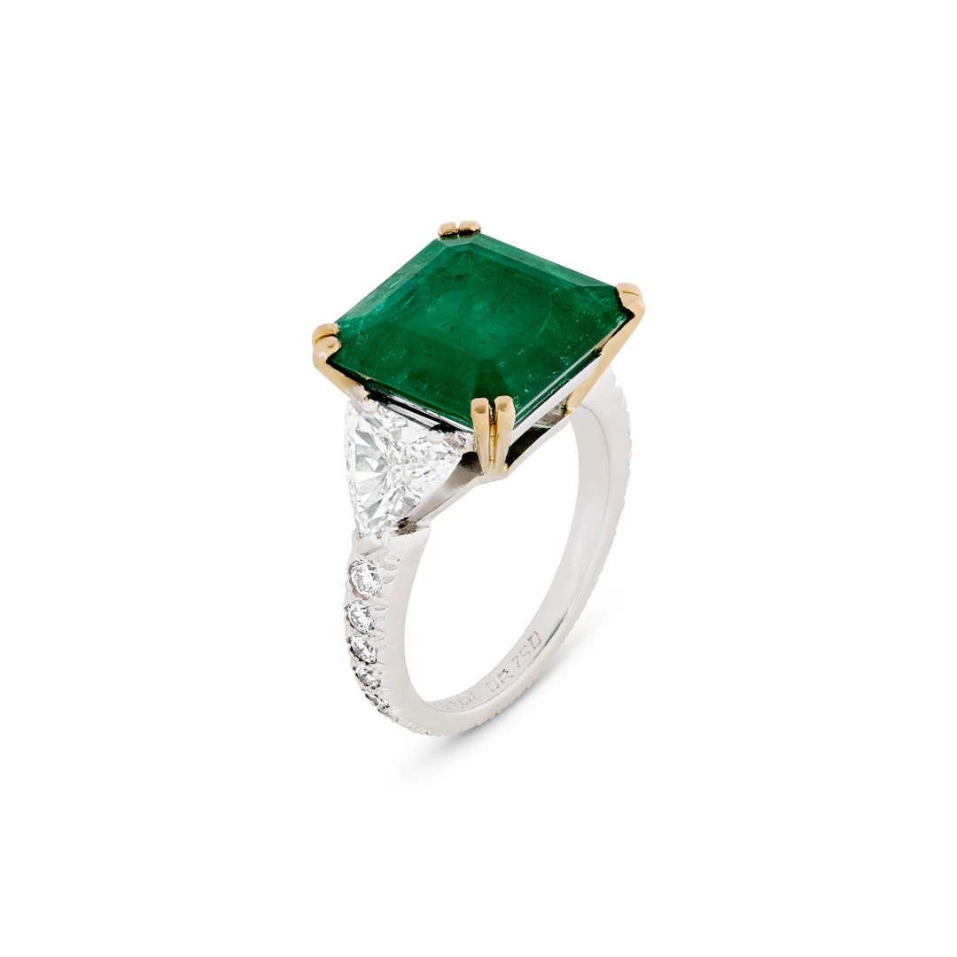 Emerald and Diamond Ring, Monture Boucheron