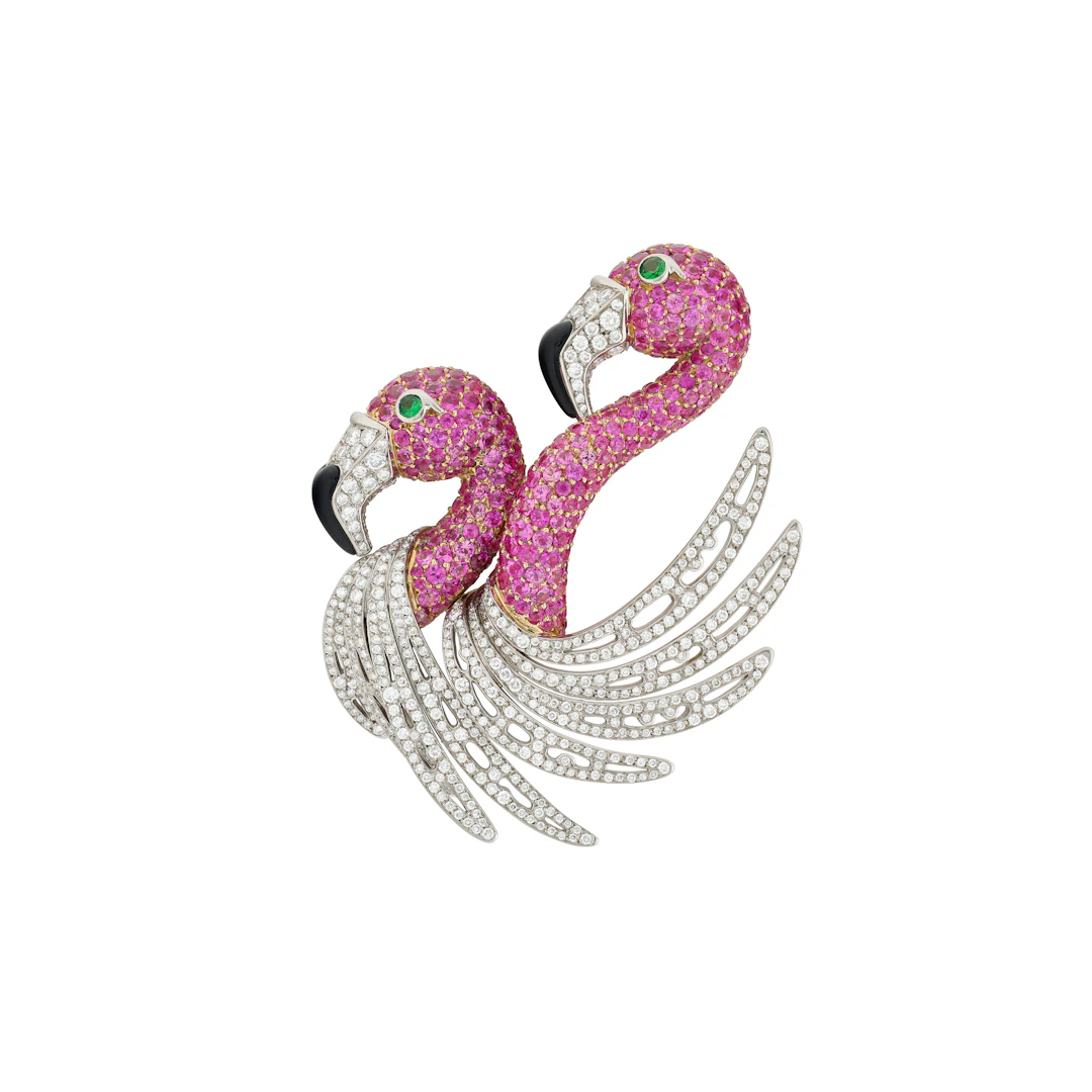Corentin Quideau by Georland Multi-Gem 'Flamans' Clip-Brooch