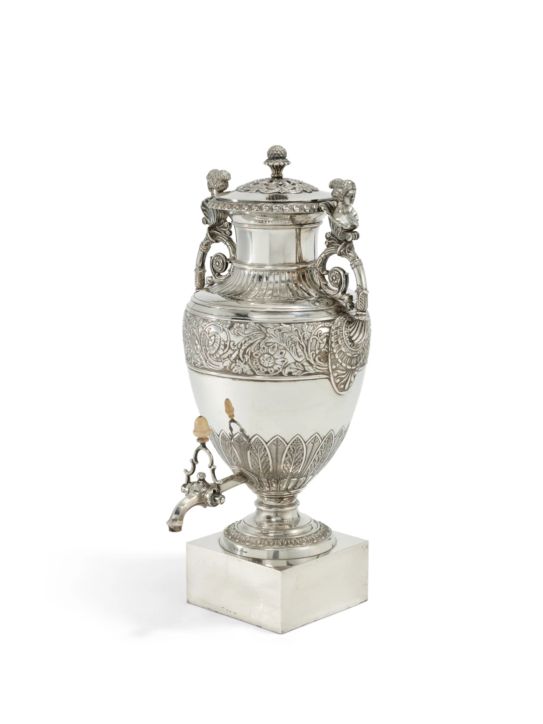 A Swedish Silver Tea Urn