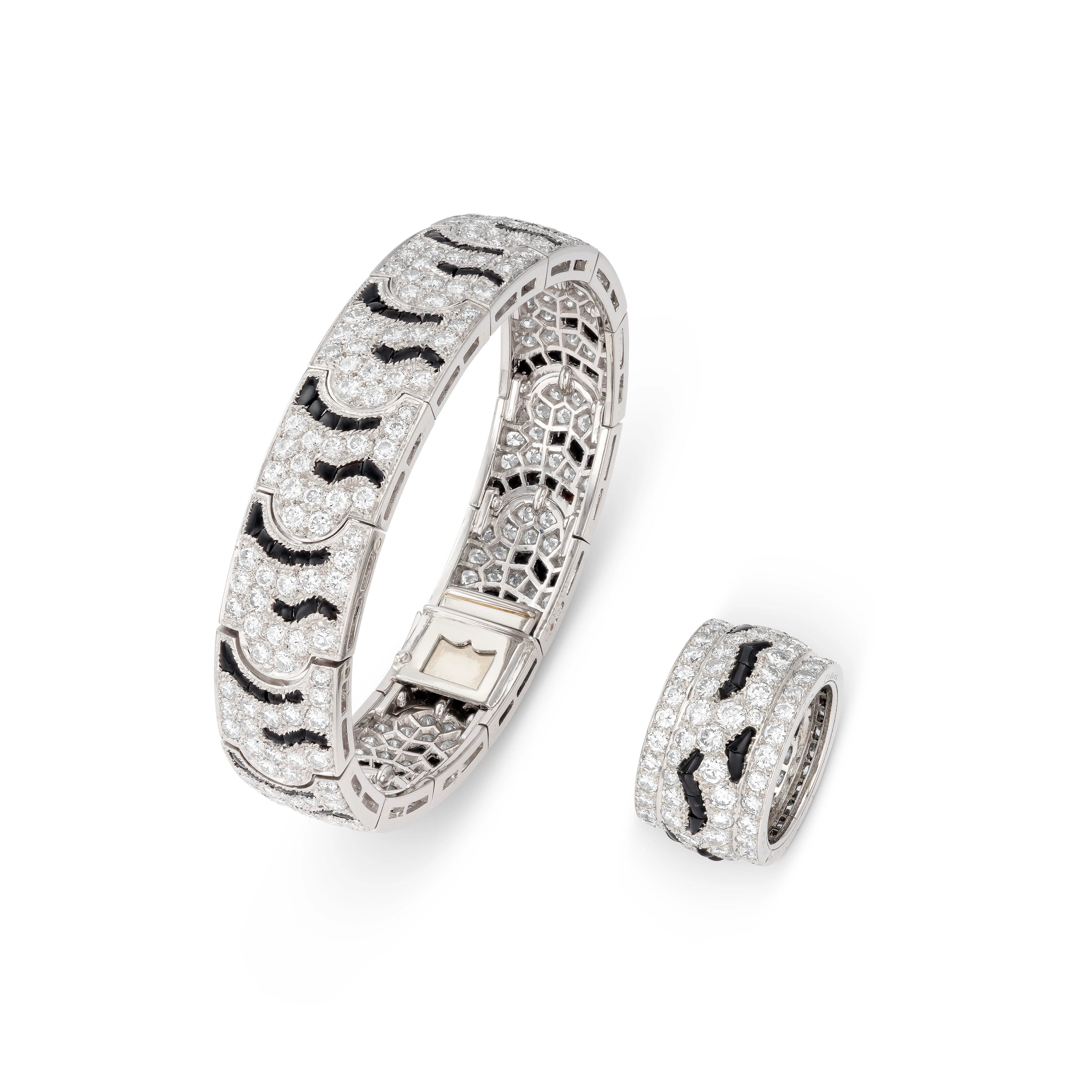 Cartier Group of Diamond and Onyx Jewellery