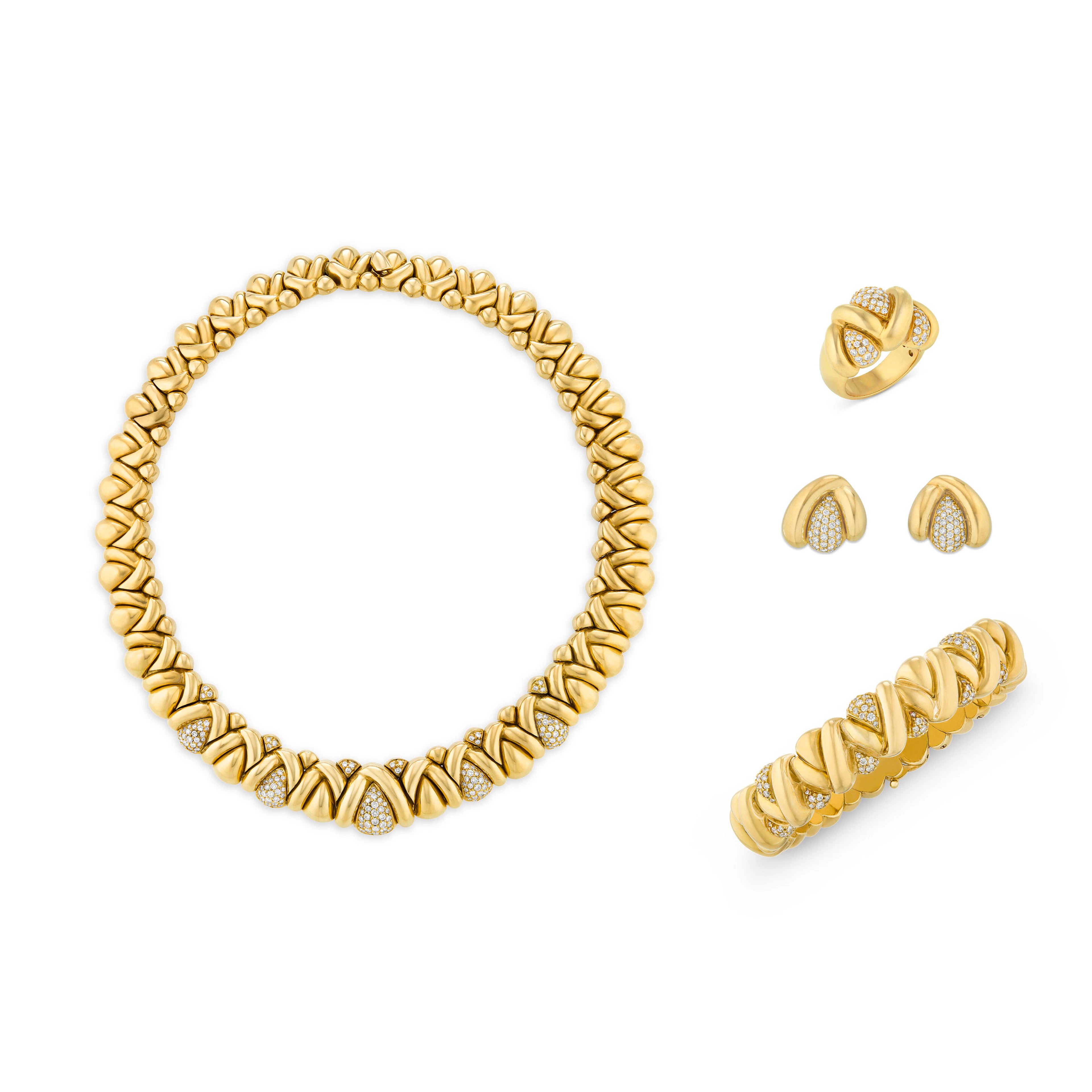 Piaget Suite of Gold and Diamond 'Limelight' Jewelry
