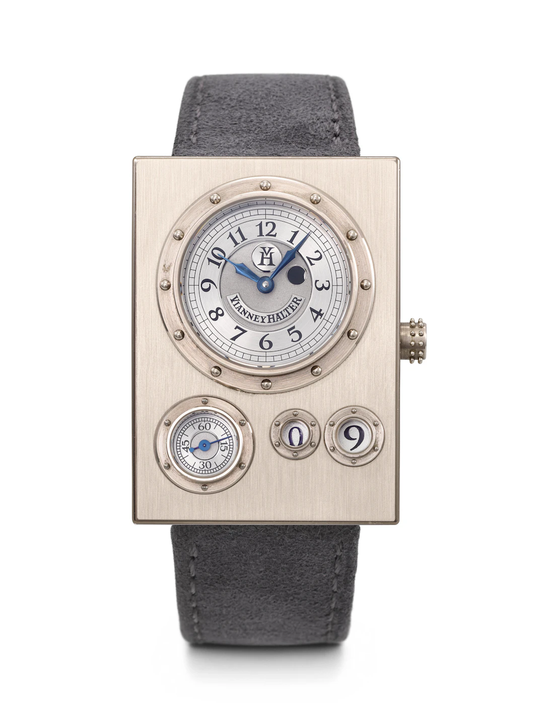 Vianney Halter. An Intriguing and Avant-Garde 18K White Gold Rectangular